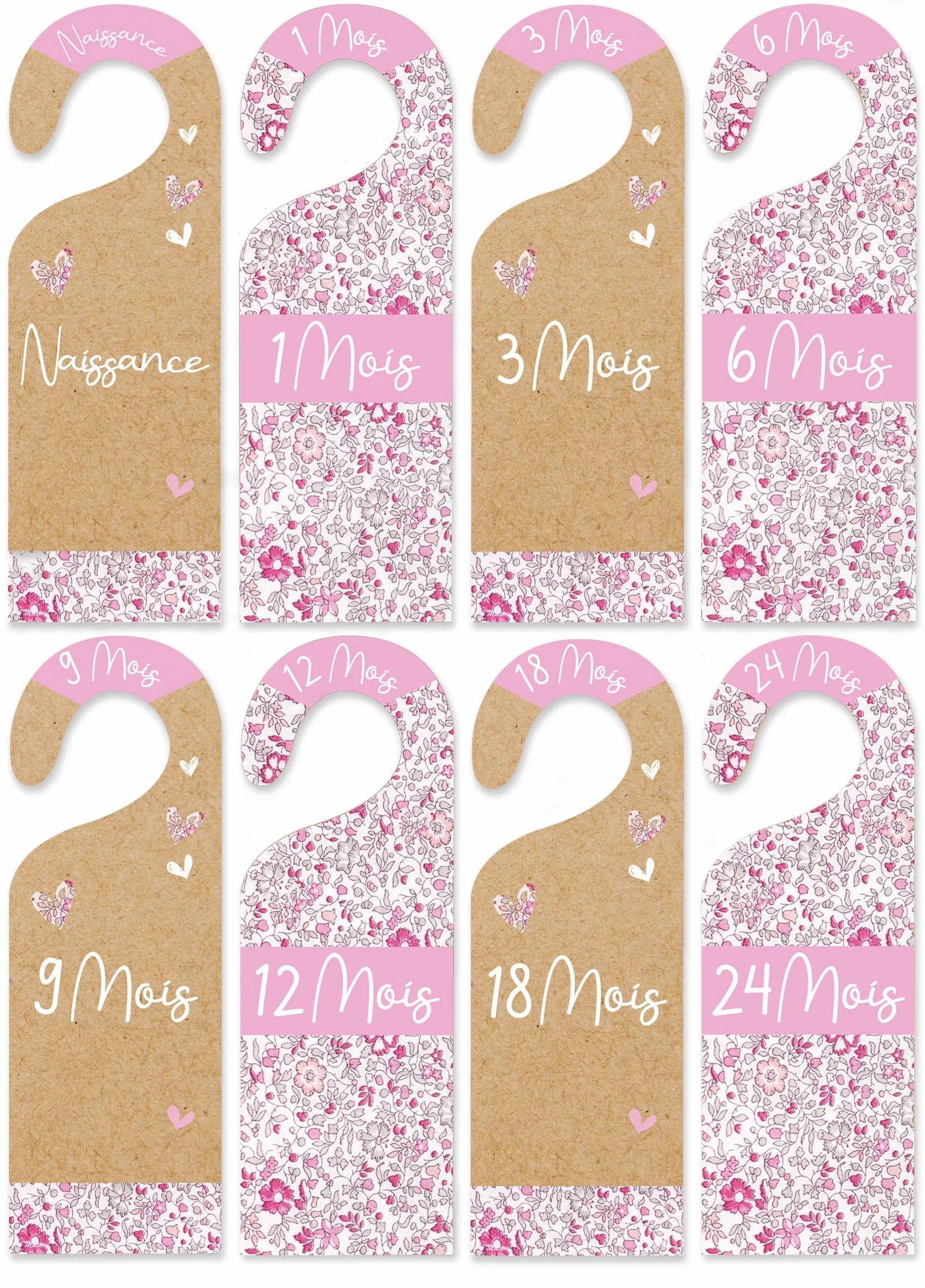 Séparateur de penderie bébé thème fleurs liberty - diviseur de placard pour vêtement enfant 0-24 mois - organisateur de garde-robe fille