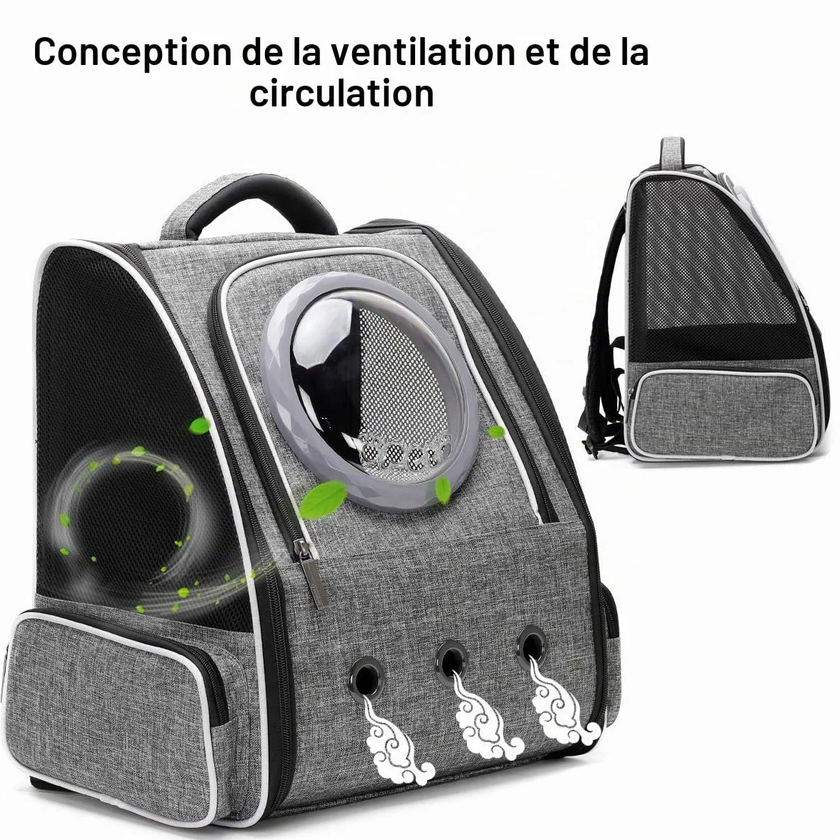 Sac à Dos à Bulles pour Chat Astronaute Capsule Spatiale Transport jusqu'à 7 kg Approuvé Compagnies Aériennes