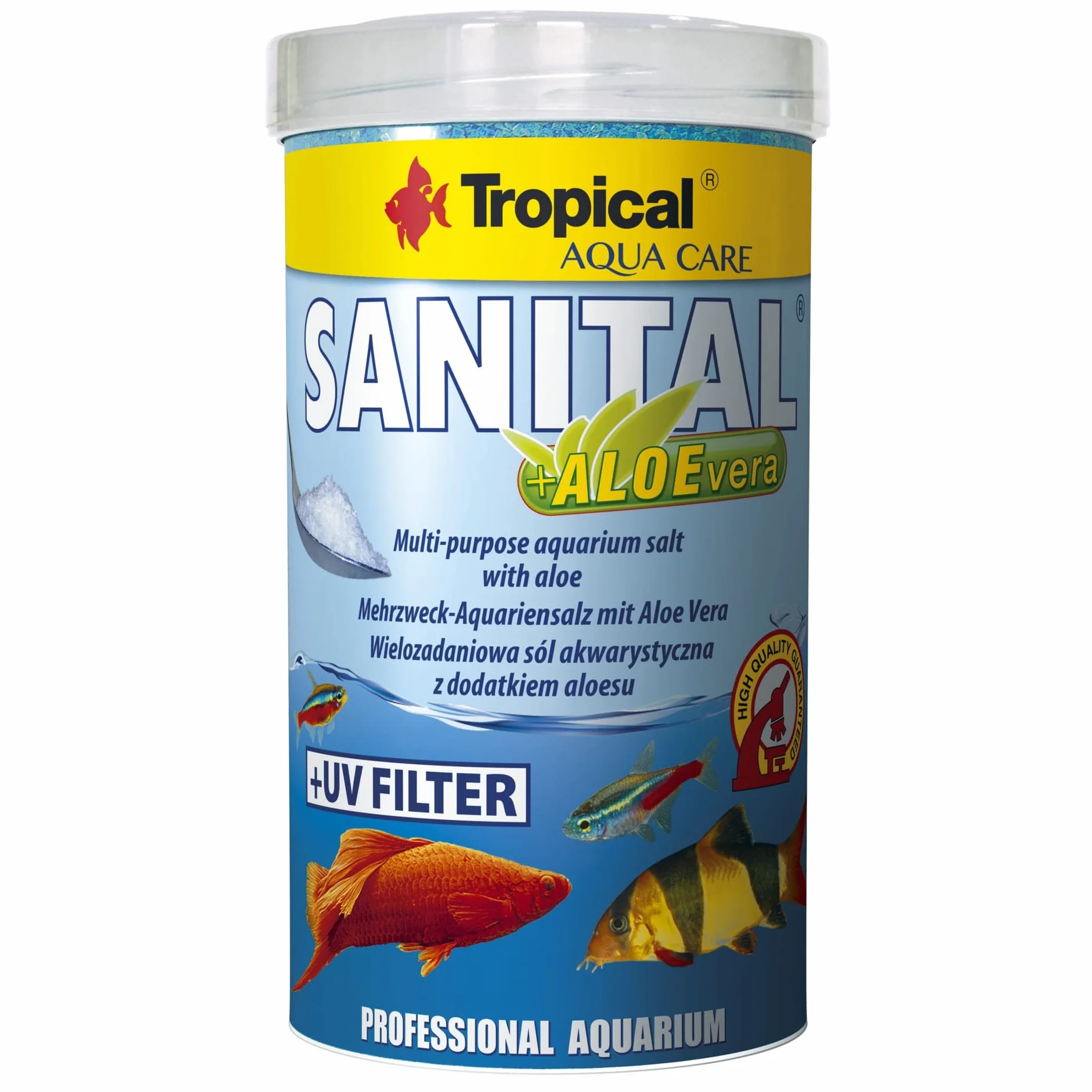 Tropical Sel sanitaire d'aquarium avec Aloe Vera 500 ML