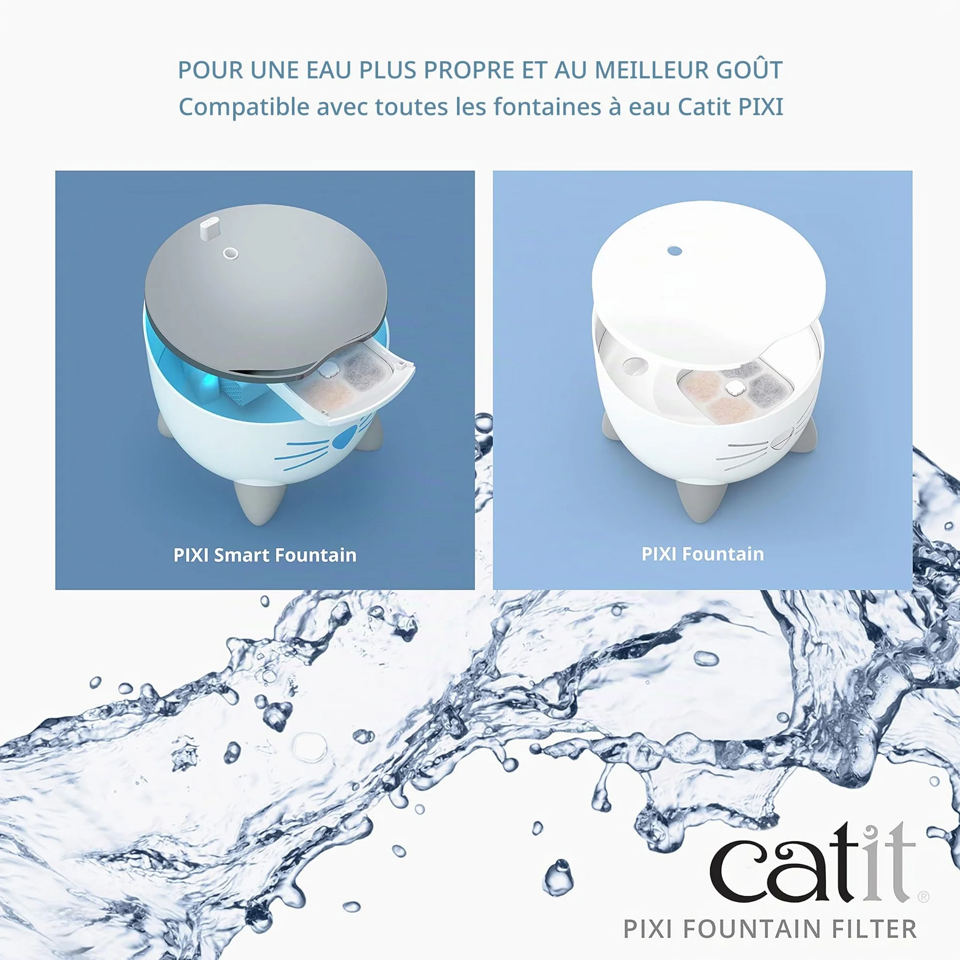 Cat it Pixi Fontaine pour Chat 6 Unité Blanc