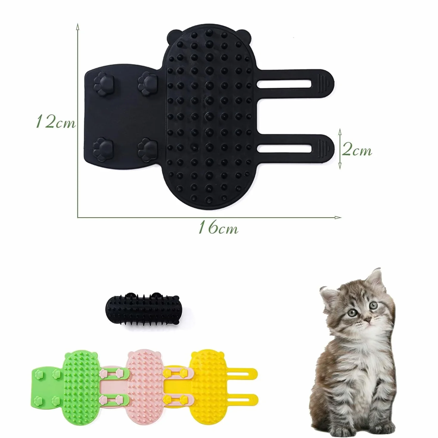 Brosse de Massage Murale Autonettoyante 4 Pcs pour Poil Chat Pieds Table Chaise