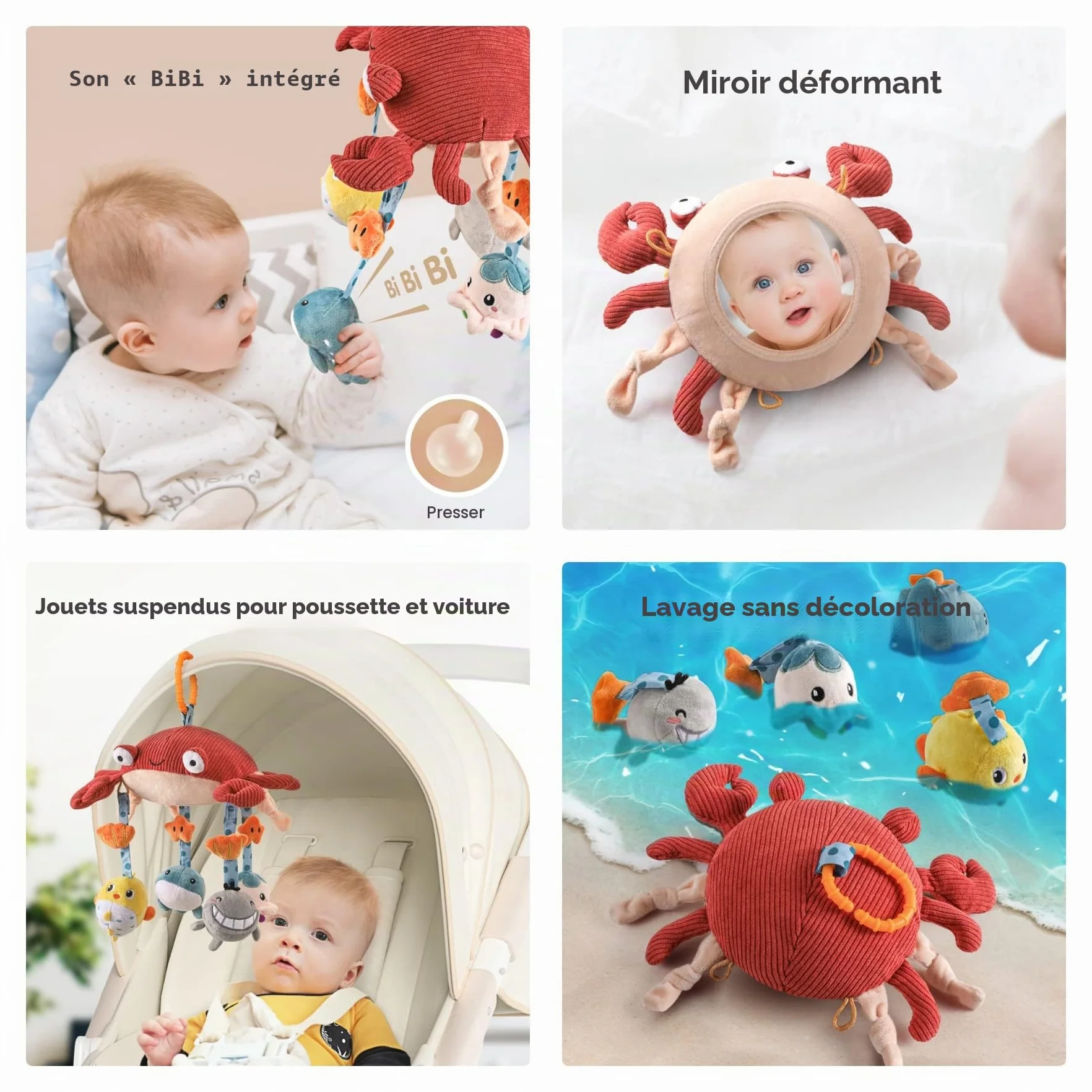 TUMAMA Mobile Musical Lit Bébé avec Musique et Lumière, Jouet de Berceau Rotatif Amovible 0-12 Mois