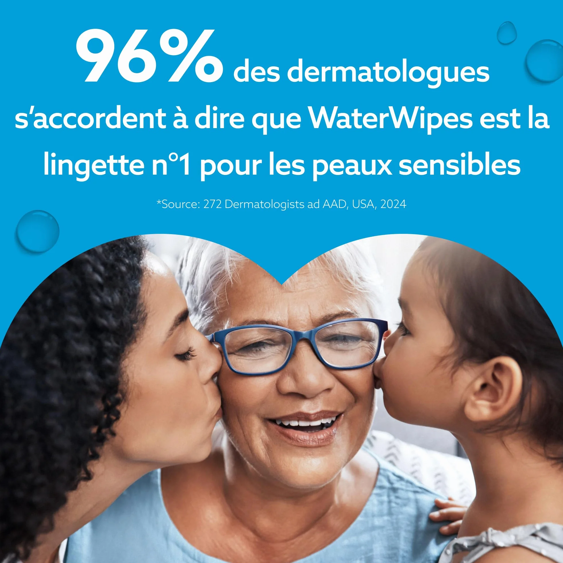 WaterWipes Sensitive+ Lingettes Bébé 360 unités (6 paquets) 99,9% eau non parfumées