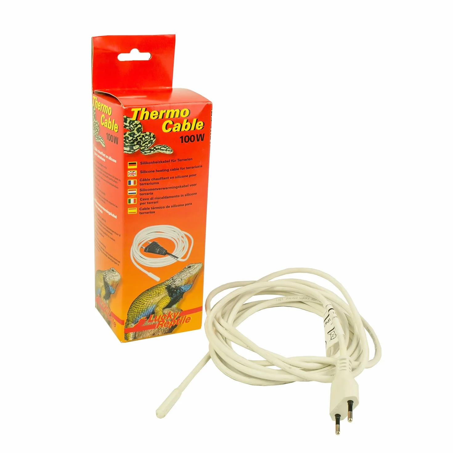 Lucky Reptile Thermo Cable Câble Chauffant 100 W 10 m Silicone étanche pour Terrarium