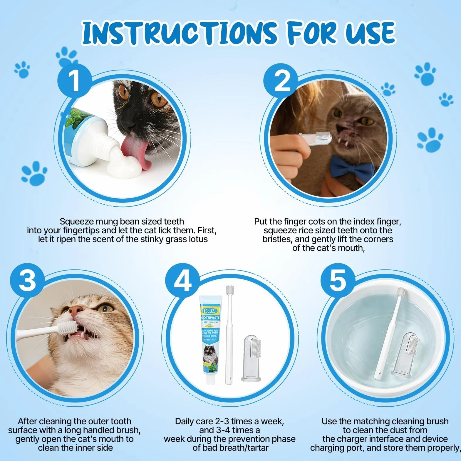 Dentifrice chien chat brosse à dents doigt élimine plaque tartre haleine fraîche