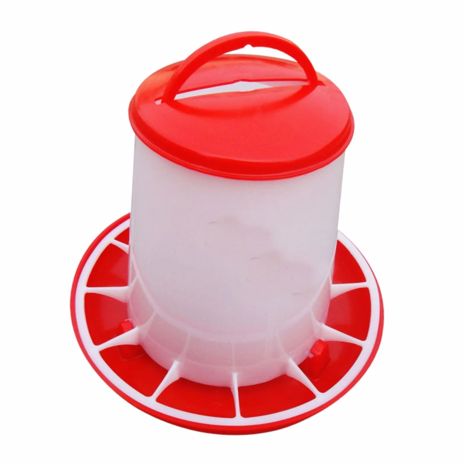 Mangeoire Suspendue pour Basse-Cour 3 kg, Distributeur Nourriture et Eau PP, Seau Alimentation Anti-Bactérienne pour Poules Canards