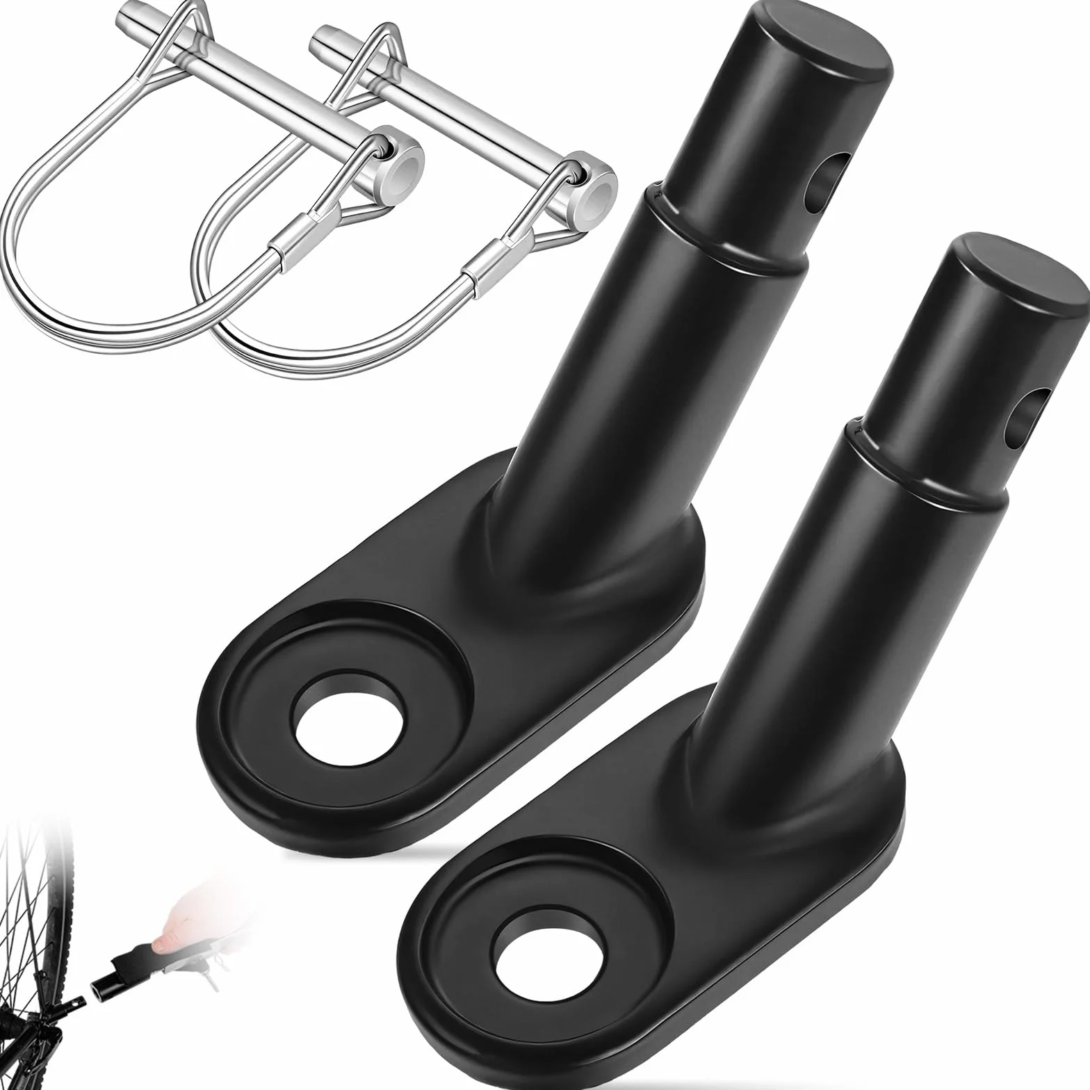Attache Remorque Vélo Universelle Métal avec Goupille de Sécurité pour Bicycle Enfant et Chien