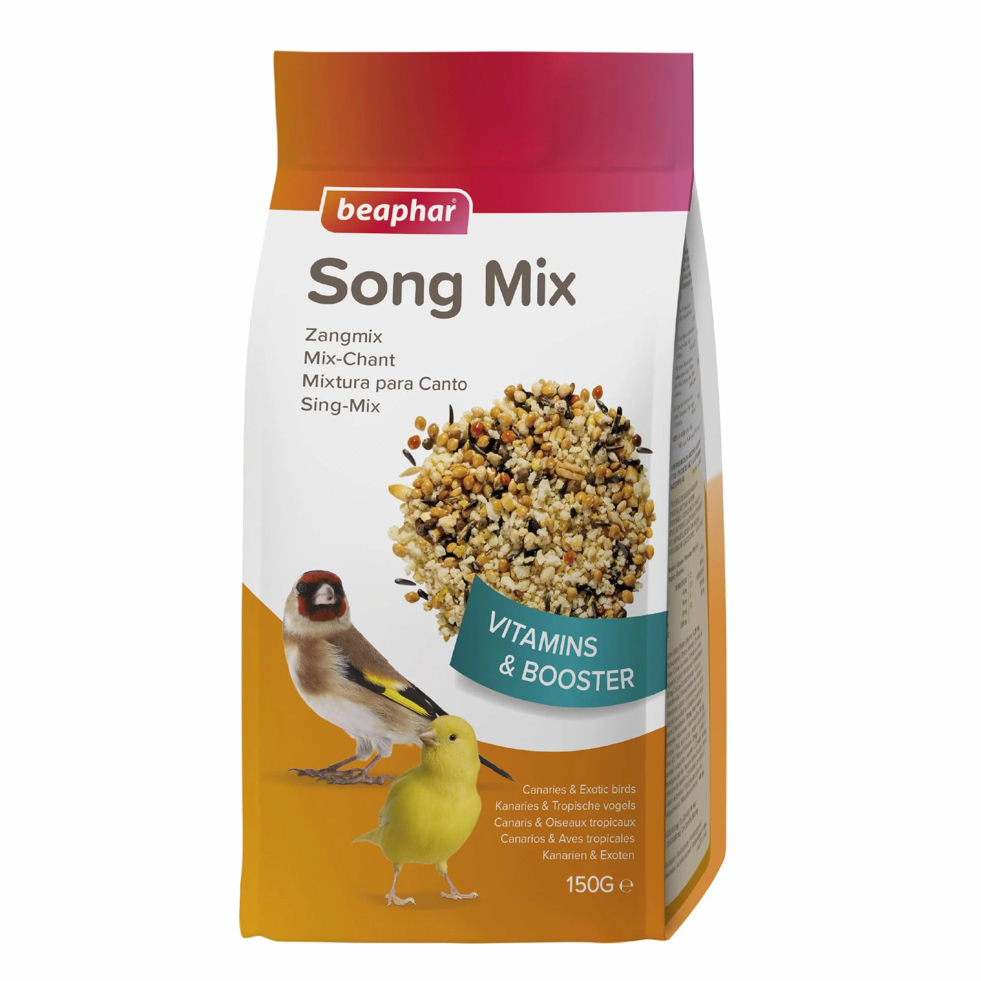 BEAPHAR – Mix-Chant, pâtée fortifiante pour canari et Oiseau granivores – Aliment complémentaire – Contient des vitamines et des minéraux – Idéal pour stimuler Le Chant – pour Une Bonne santé – 150g