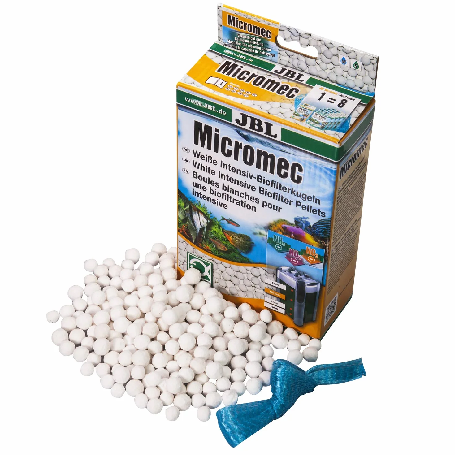 JBL Micromec billes de filtration en verre fritté pour aquarium
