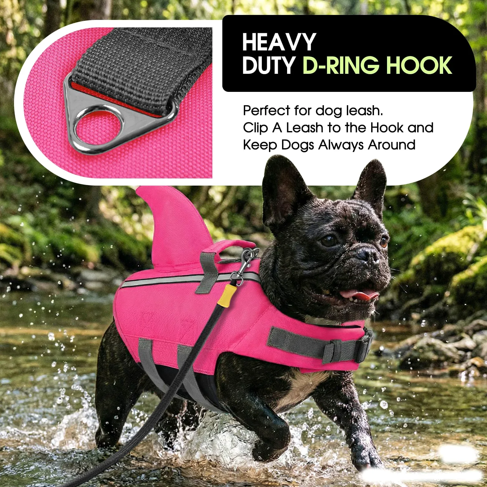 SUNFURA Gilet de sauvetage pour chien taille XS, gilet de sauvetage pour chiens avec bandes réfléchissantes, gilet de sécurité pour animaux de compagnie pour la natation, le bateau, le bouledogue