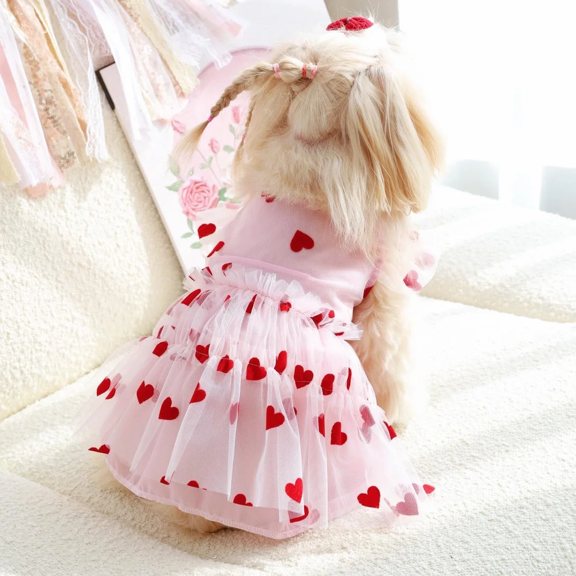 Robe Mignonne pour Chien Motif Princesse Tulle Respirante Petite et Moyenne Taille Yorkshire Chihuahua
