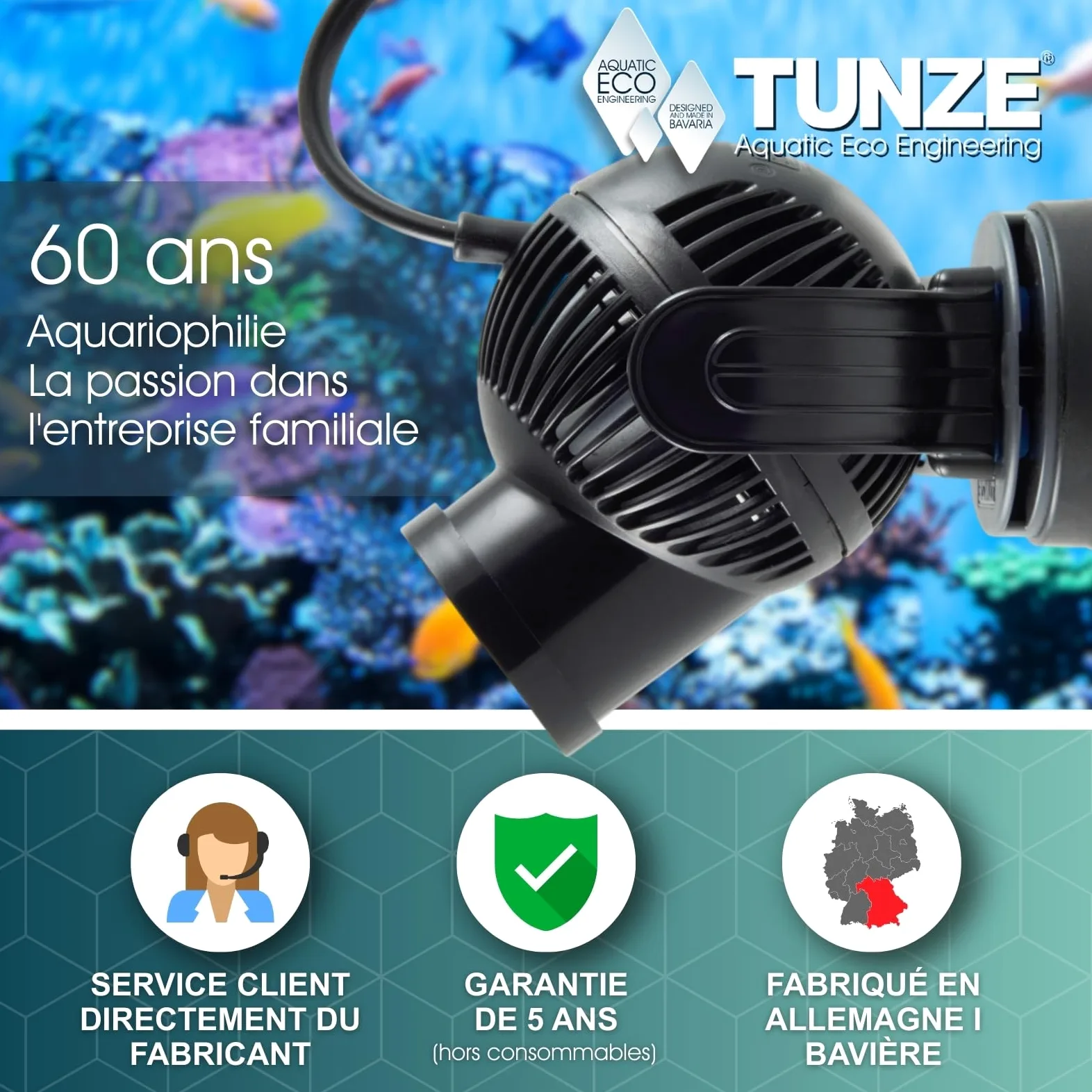 Tunze LED white eco chic I LED-Leuchte für Korallenwachstum I Aquarienleuchte für Süß- & Meerwasseraquarien I inkl. Magnet Holder I Optimal als Unterwasser Pflanzenlicht & Beleuchtung für Becken