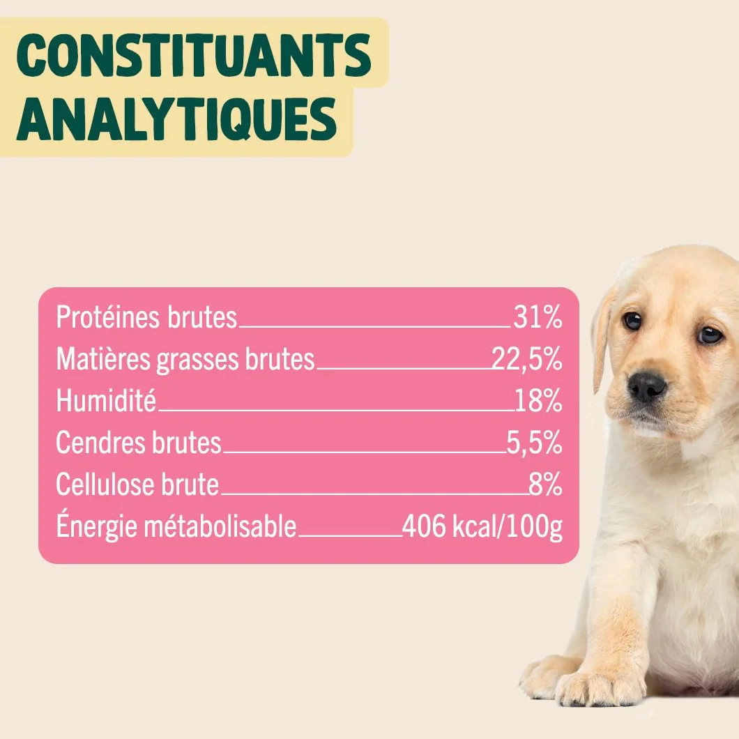 Franklin Friandise pour Chiot 90% Bœuf sans Céréales Riche en Protéines 80 g