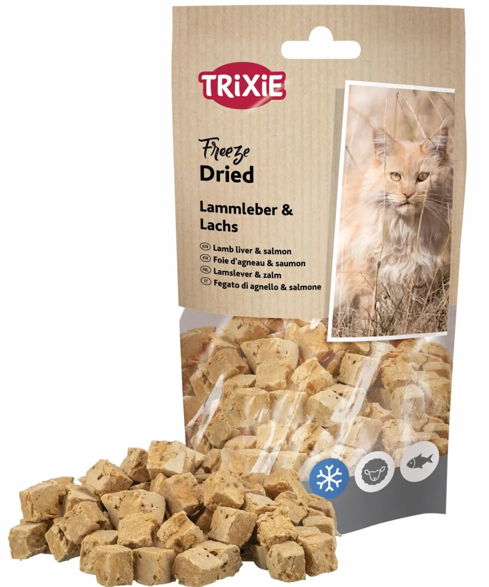 Trixie Freeze Dried Foie d'agneau & Saumon 2 x 25 g Snack lyophilisé pour Chats