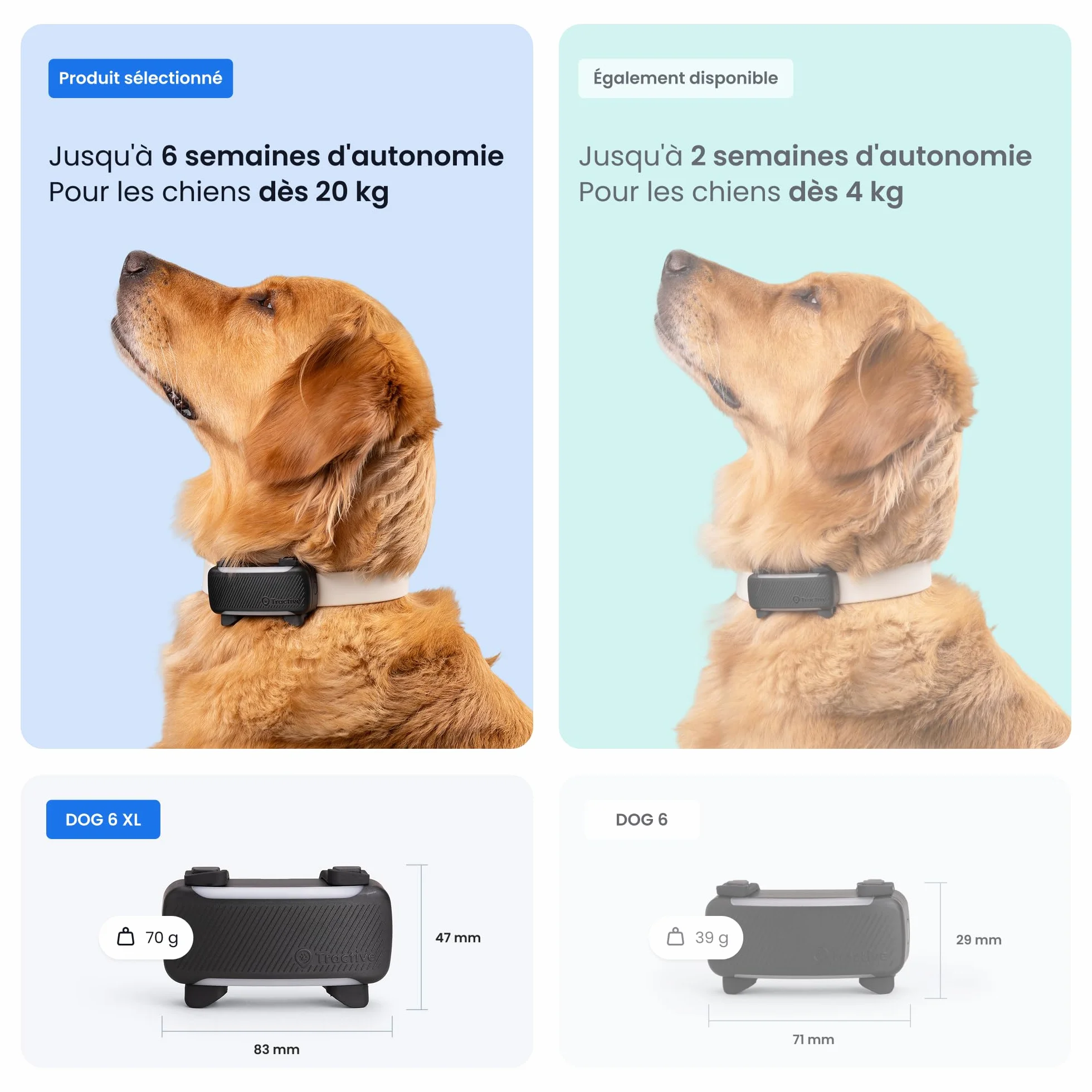 Tractive Collier GPS Chien Connecté XL Édition 2026 Suivi GPS en Direct Alertes Anti-Fugue Santé Moniteur Signes Vitaux Grande Autonomie Noir