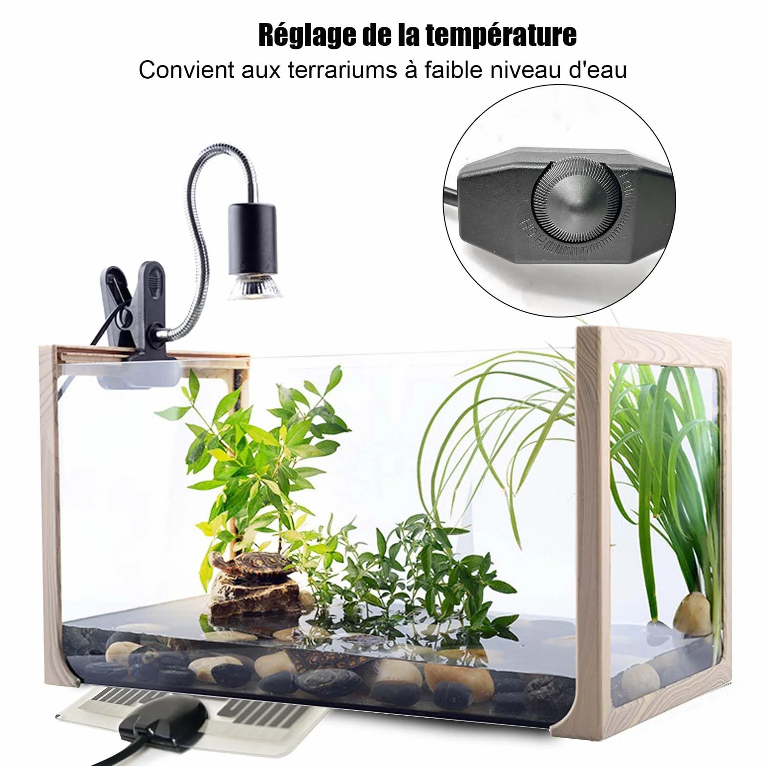 Tapis Chauffant Terrarium 7W 15x28 cm pour Reptiles Serpents Lézards