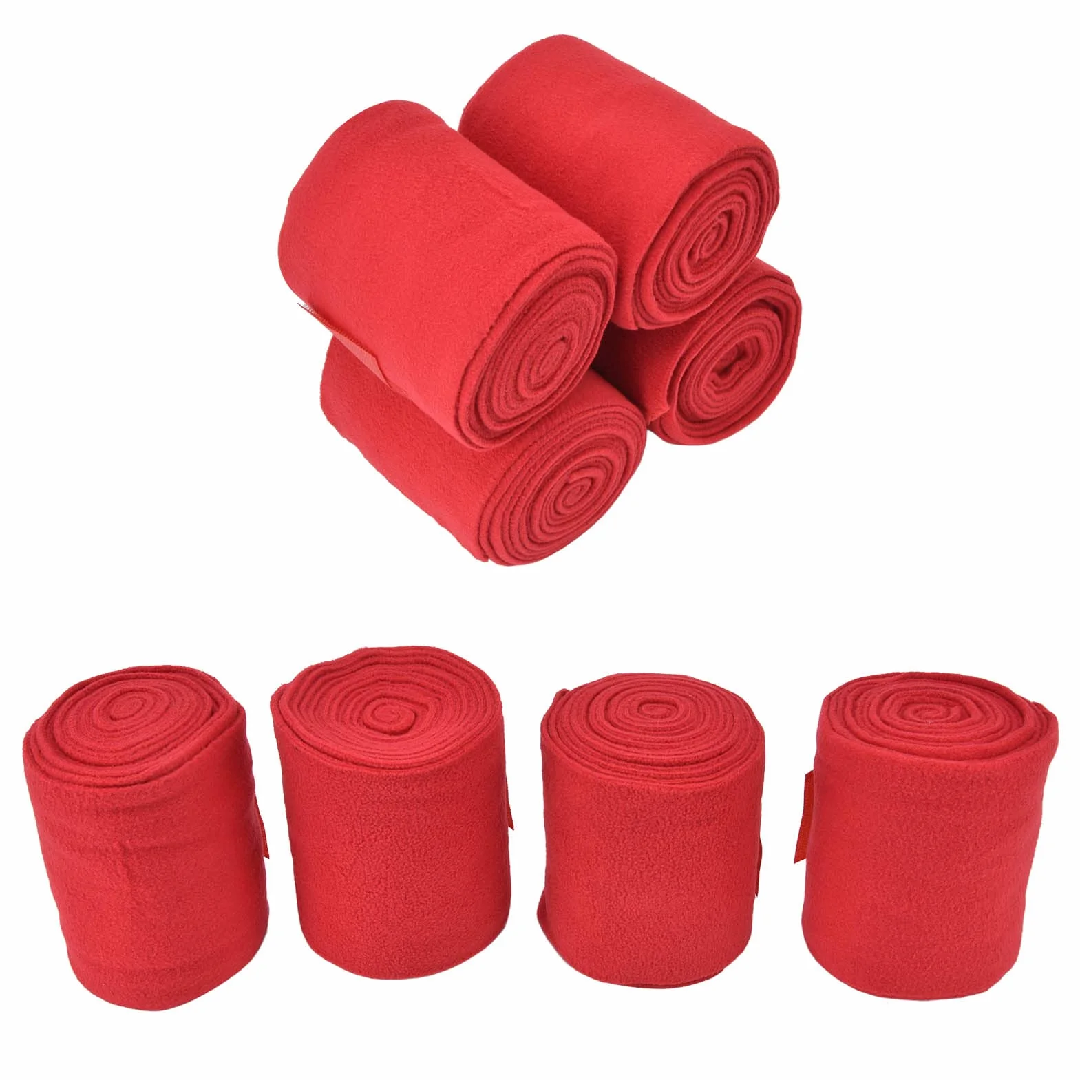 Fdit Lot de 4 Bandages de Protection pour Jambes de Cheval, Respirants et Résistants à l'usure avec Ruban Adhésif