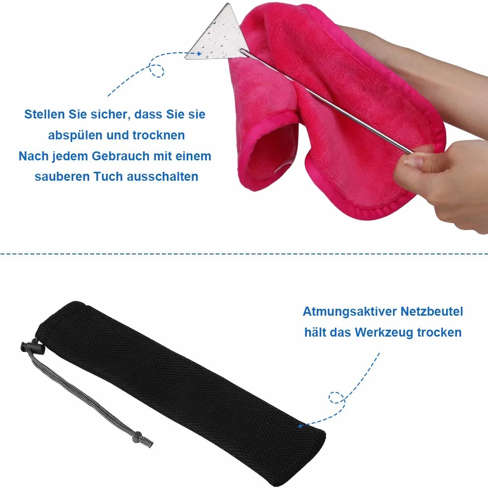 SlowTon Aquarium Tool Set 5-en-1 Pince en Acier Inoxydable
