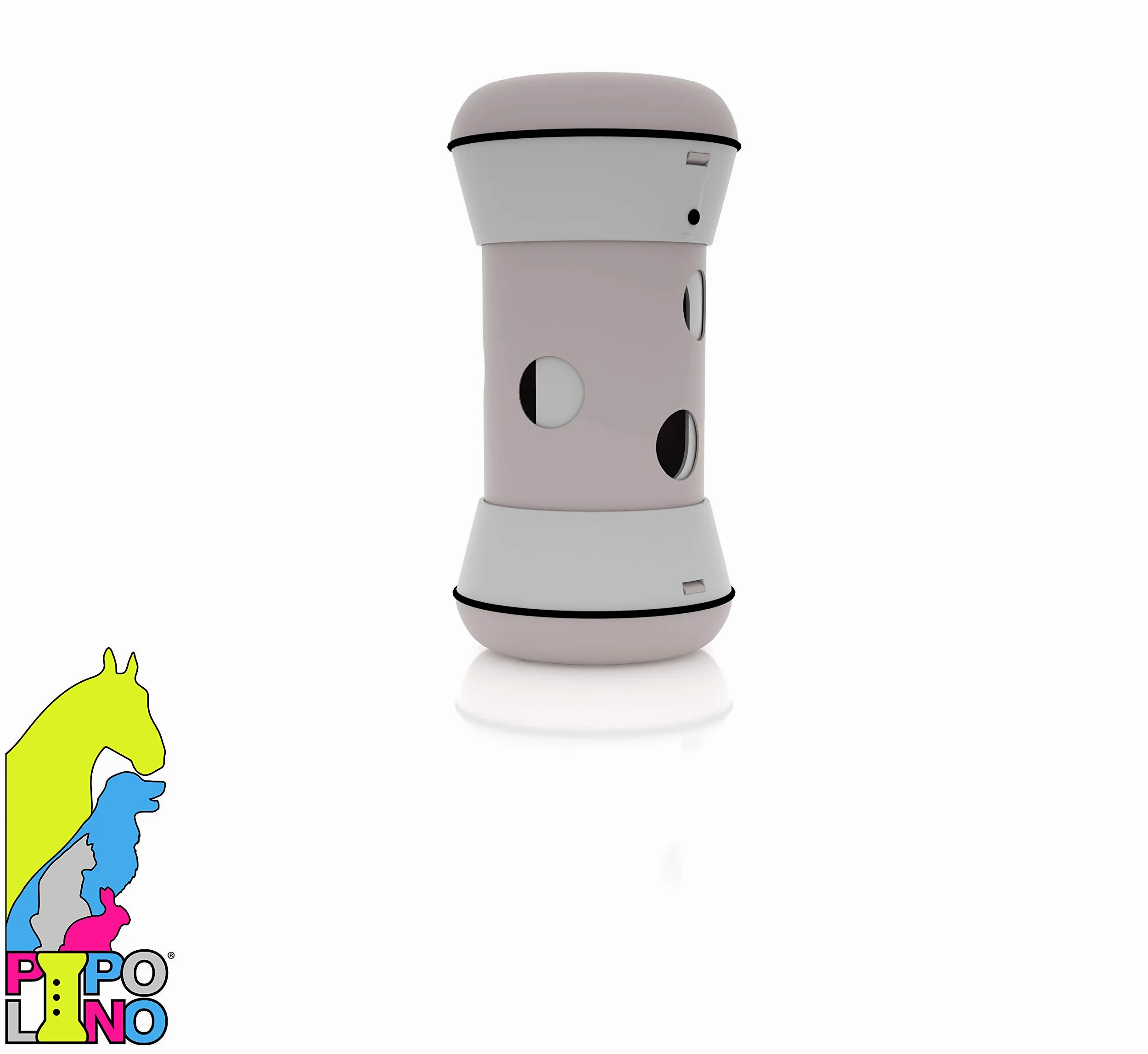 PIPOLINO L+ beige et taupe - Distributeur mobile et réglable d'aliments secs