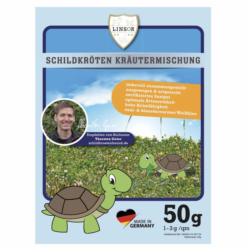 Mélange herbe pour tortues 50 g 17-50 m² Herbes sauvages