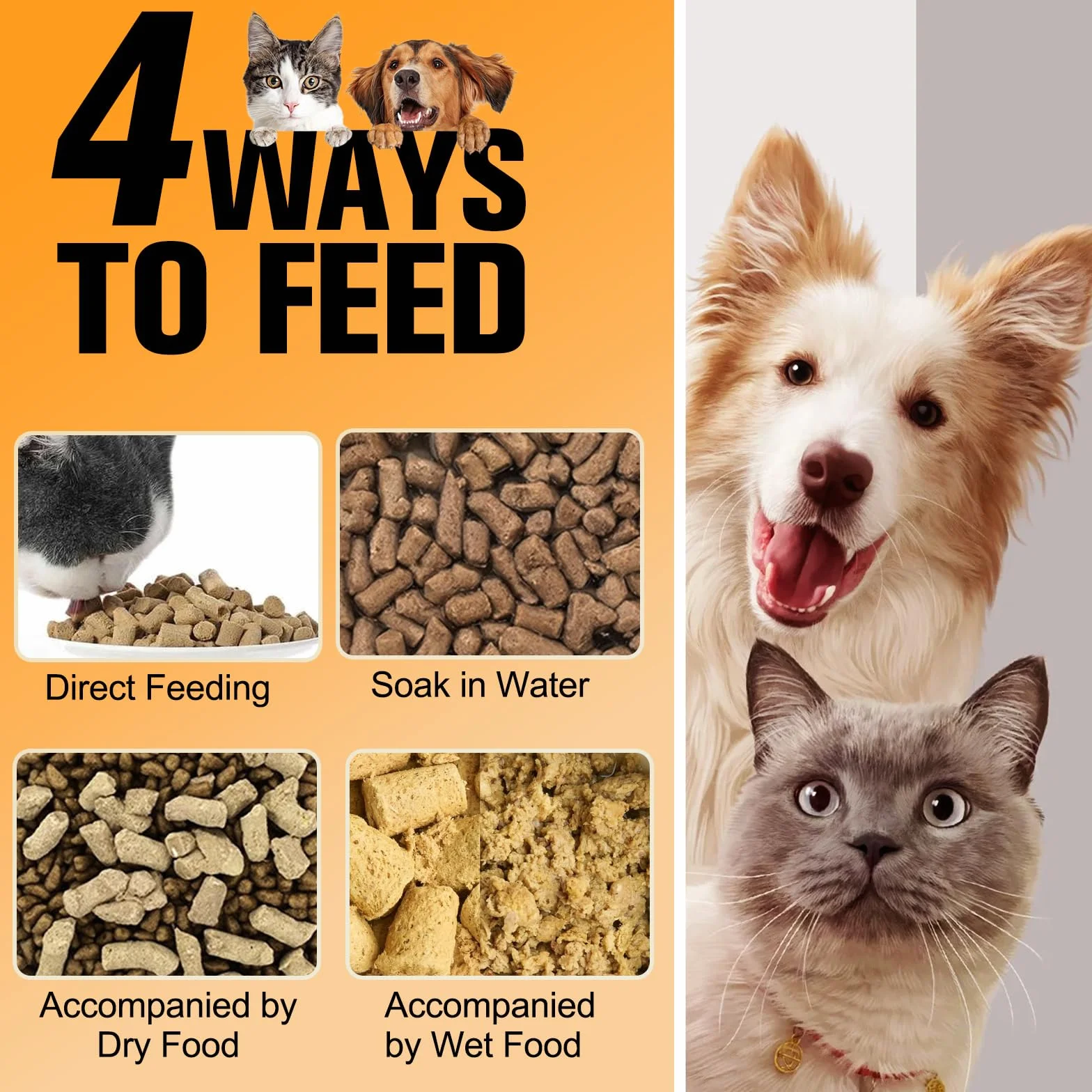 Snacks Premium pour Chats et Chiens - Krill et Viande de Poulet Lyophilisés - 100% Naturels