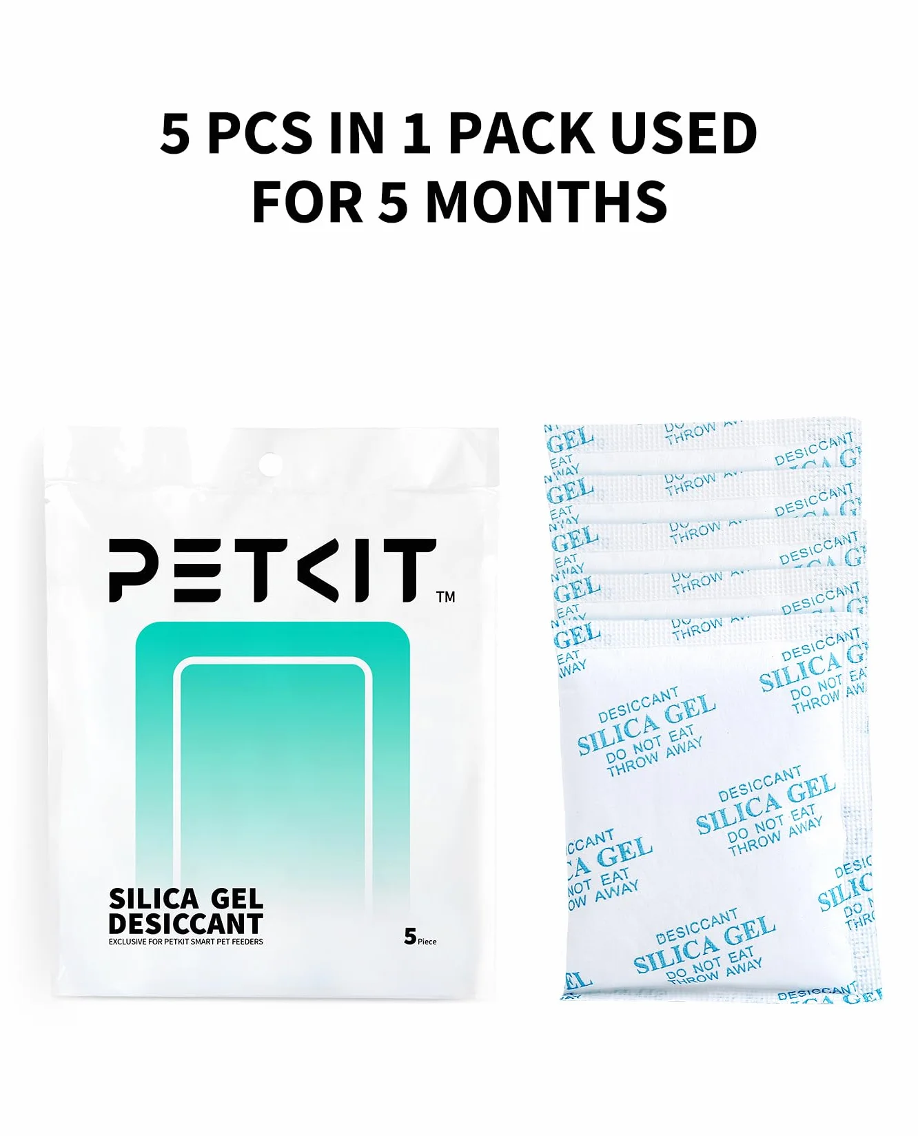 PETKIT Lot 5 paquets déshydratants rechange distributeurs intelligents