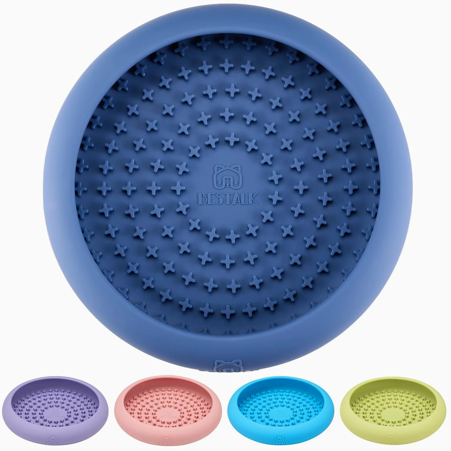Gamelle à lécher pour chien - Soulage l'anxiété - Distributeur de friandises - Antidérapant - Silicone sans BPA - Passe au lave-vaisselle