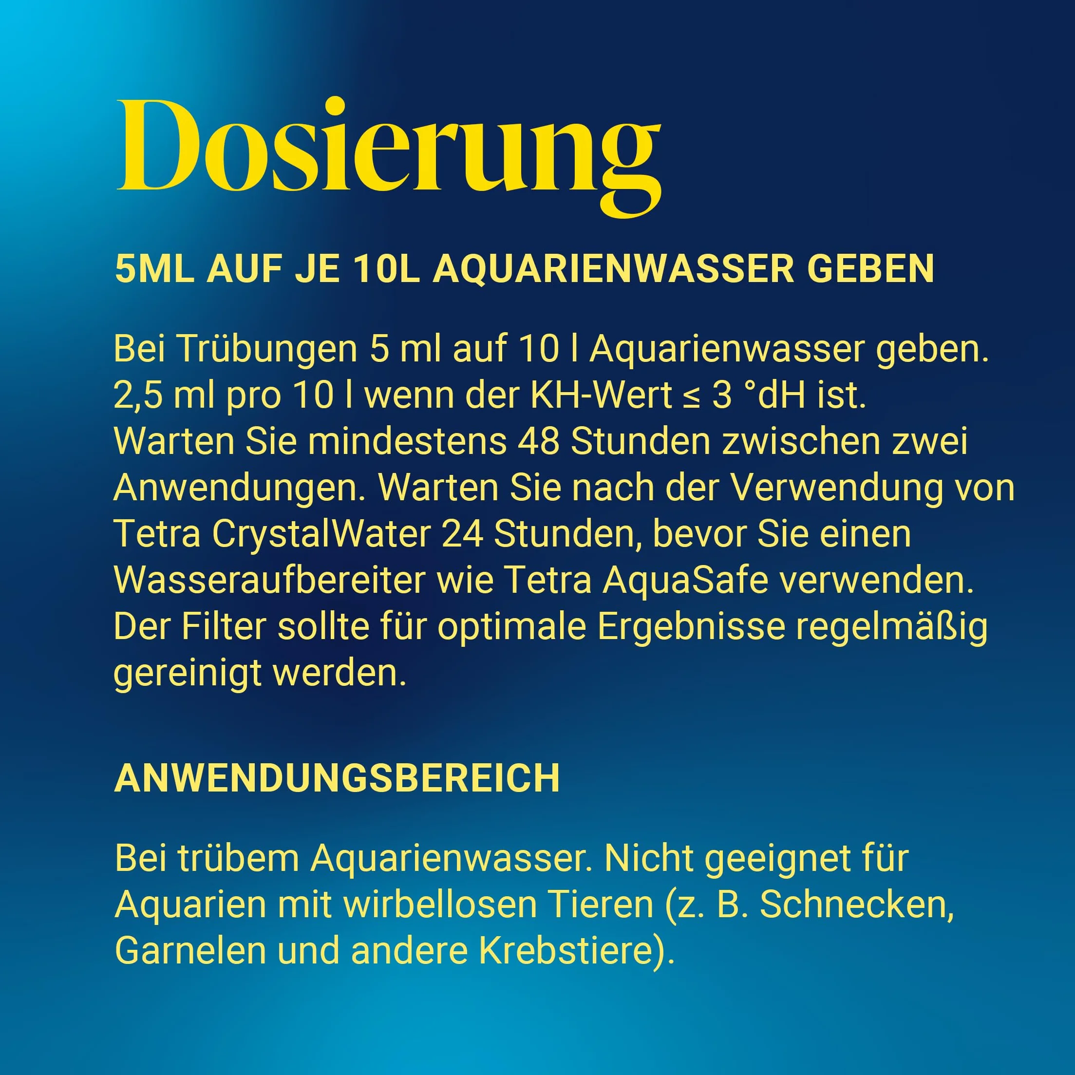 TETRA CrystalWater 250 ml - Élimine les Impuretés Dans l'Eau