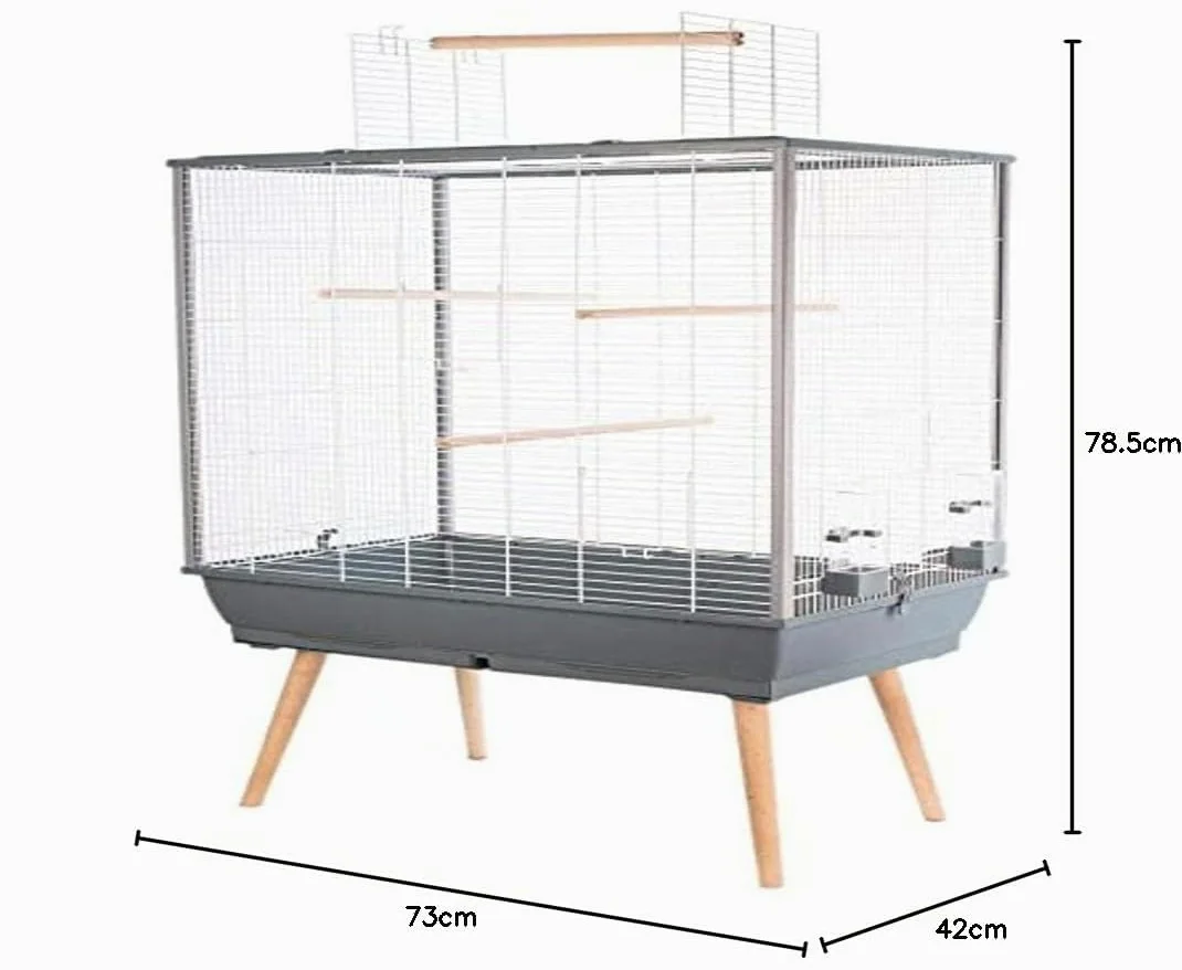 Cage perruches Neo Jili Gris L78 x P48 x h112 cm Zolux