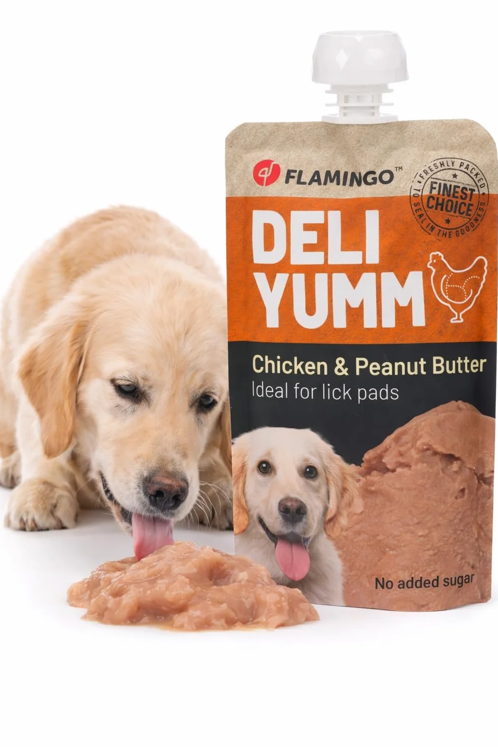 Pâte Snack Poulet & Beurre de cacahuète pour Chien - Tapis de léchage 90 g