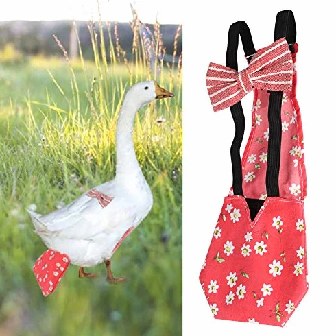 Couche Réglable pour Volaille Vêtement Protection Poule Oie Canard Pigeon Taille M Rouge