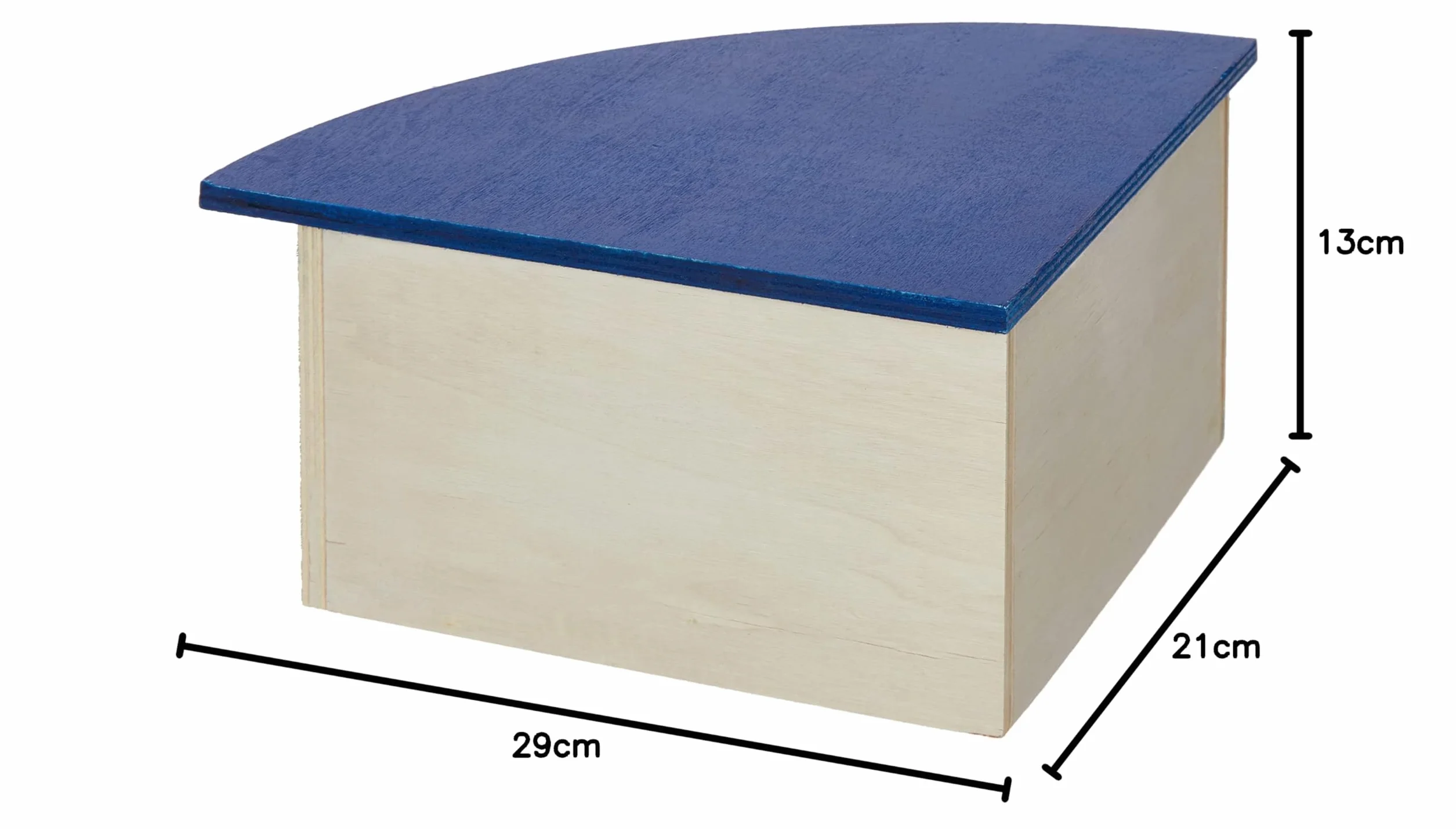 CROCI Maison Hamster Russe Accessoire Cage Rongeurs Bois Toit Bleu 29x13x21 cm