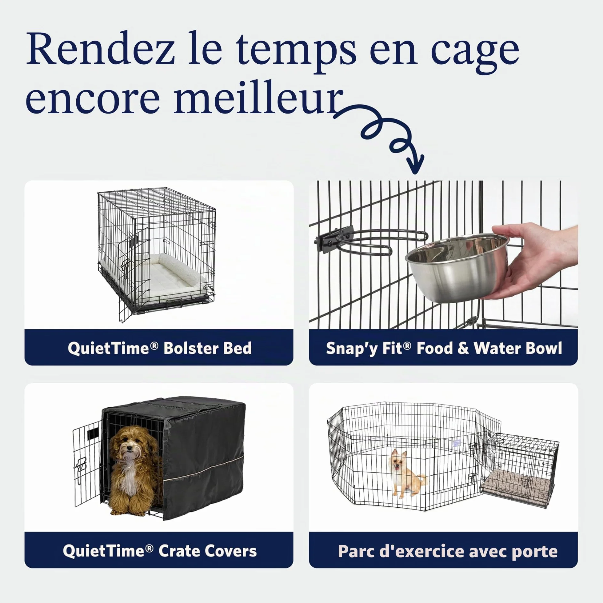 MidWest Homes for Pets iCrate 76,2 cm Cage pour Chiens Noir