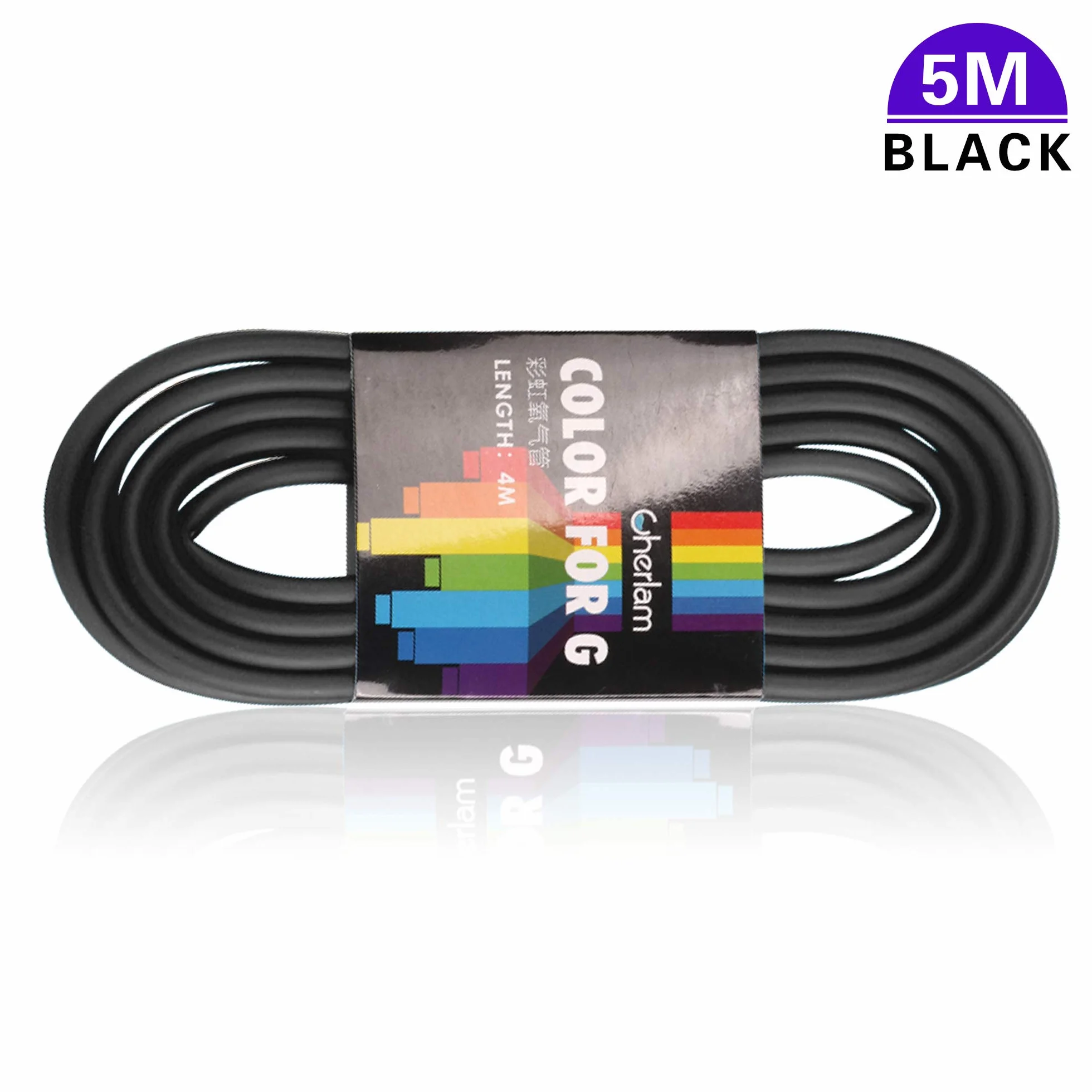 Tuyau Aquarium 5m 4/6mm Caoutchouc Tube Air Oxygène Jaune Vert Rouge Bleu Noir
