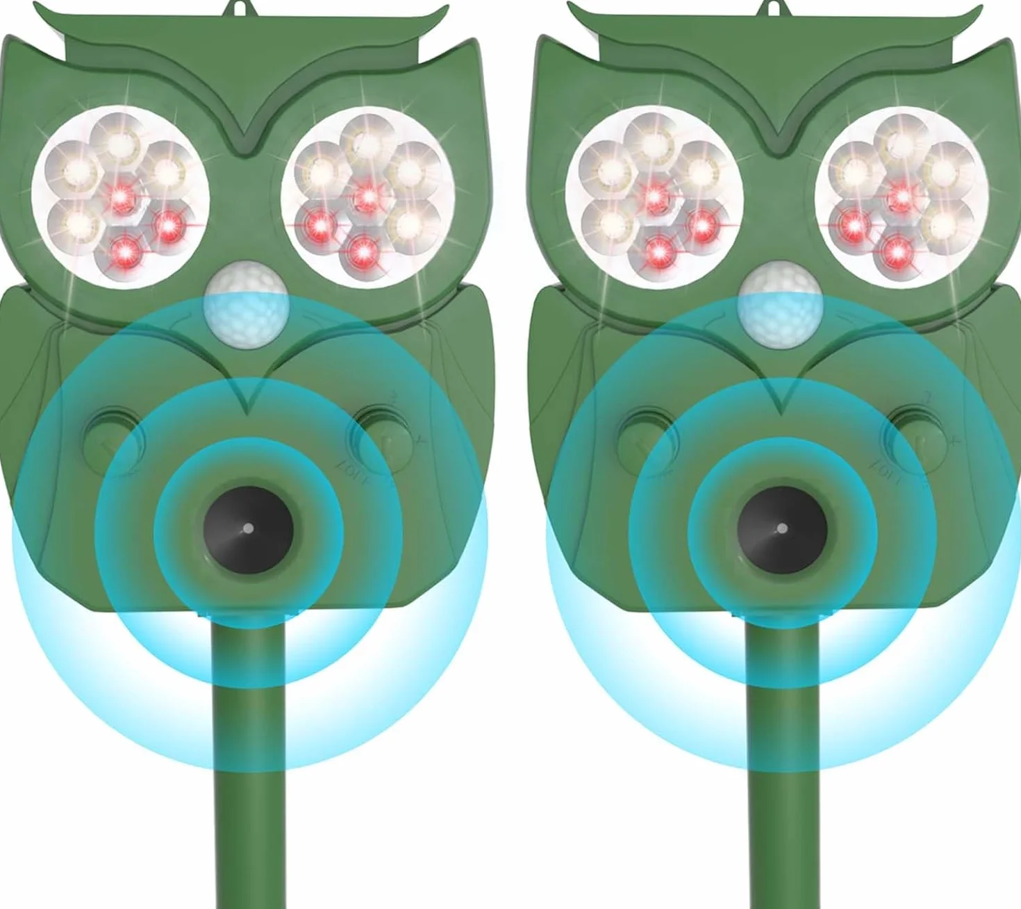 Répulsif Chat Extérieur Ultrason 2 Pièces IP65 Fréquence Réglable