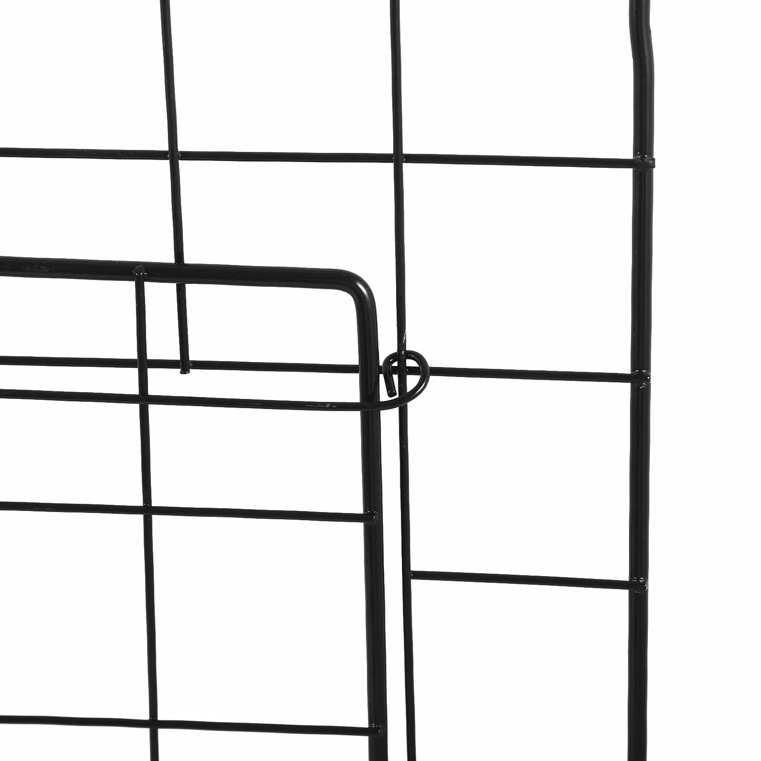 Porte de Clôture en Fer Noir Panneau Modulable Facile à Monter pour Enclos Animaux