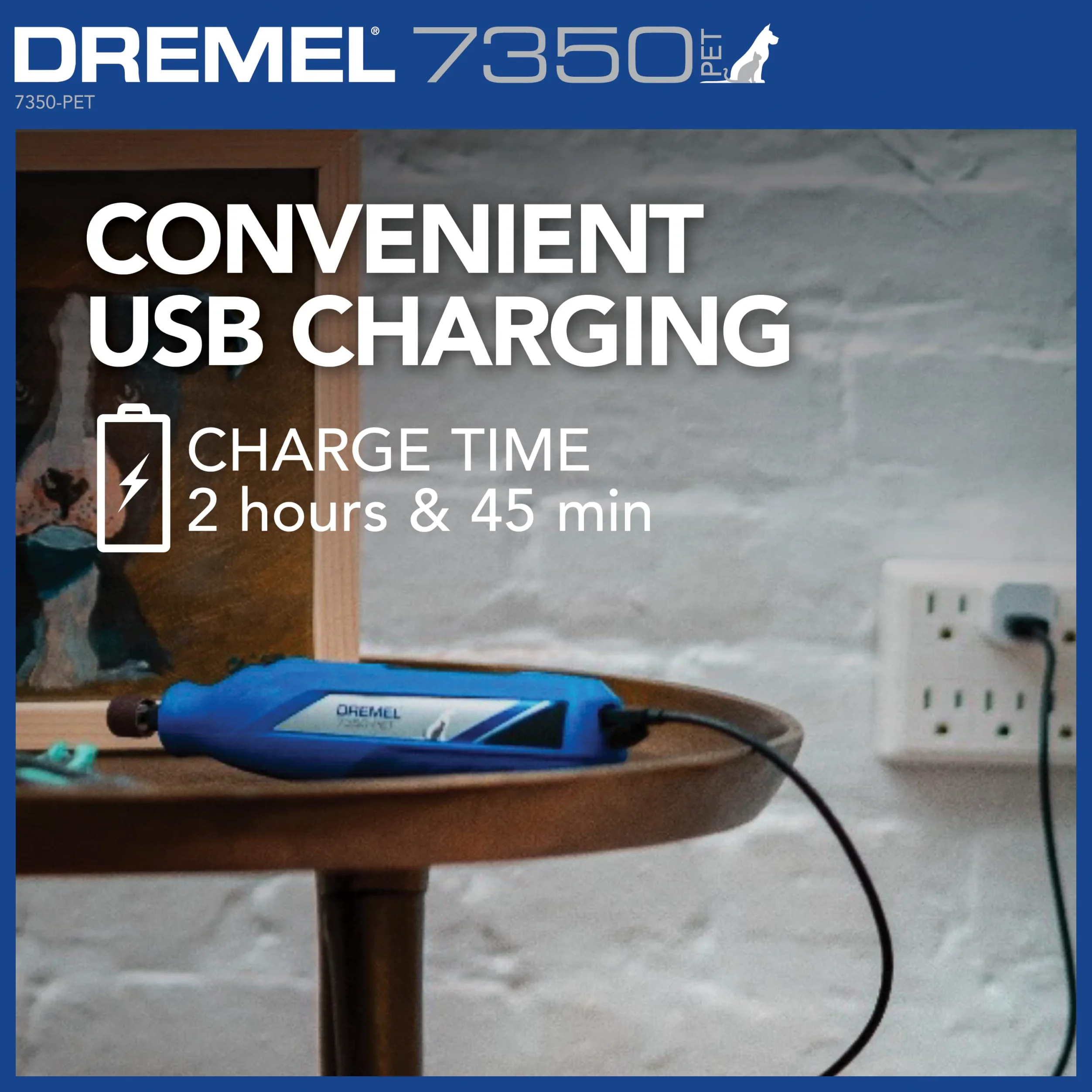 Dremel 7350-Pet Kit de toilettage pour animaux domestiques 3,6 V