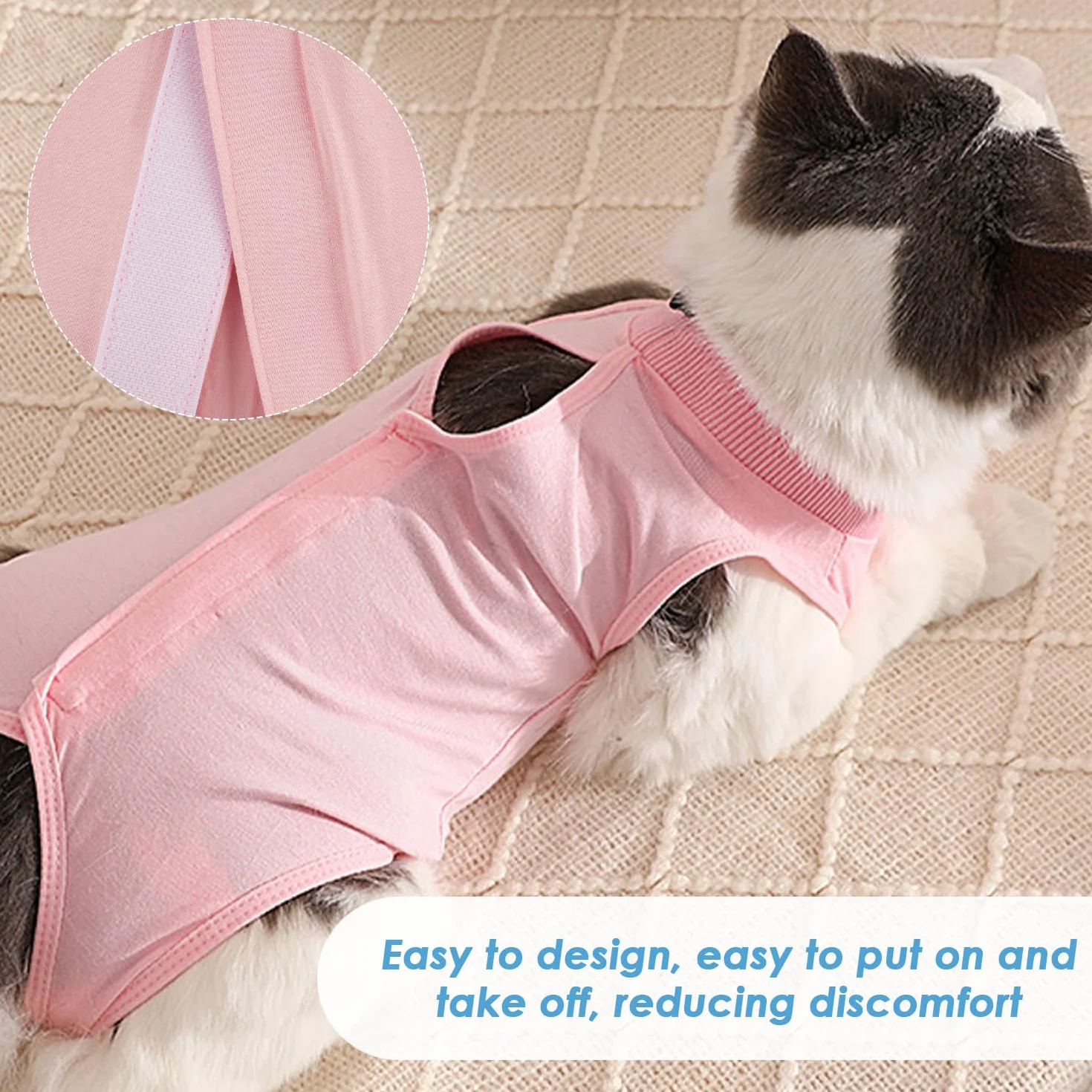 Lot De 2 Vêtements De Stérilisation pour Chat, Combinaison Postopératoire pour Plaies Abdominales