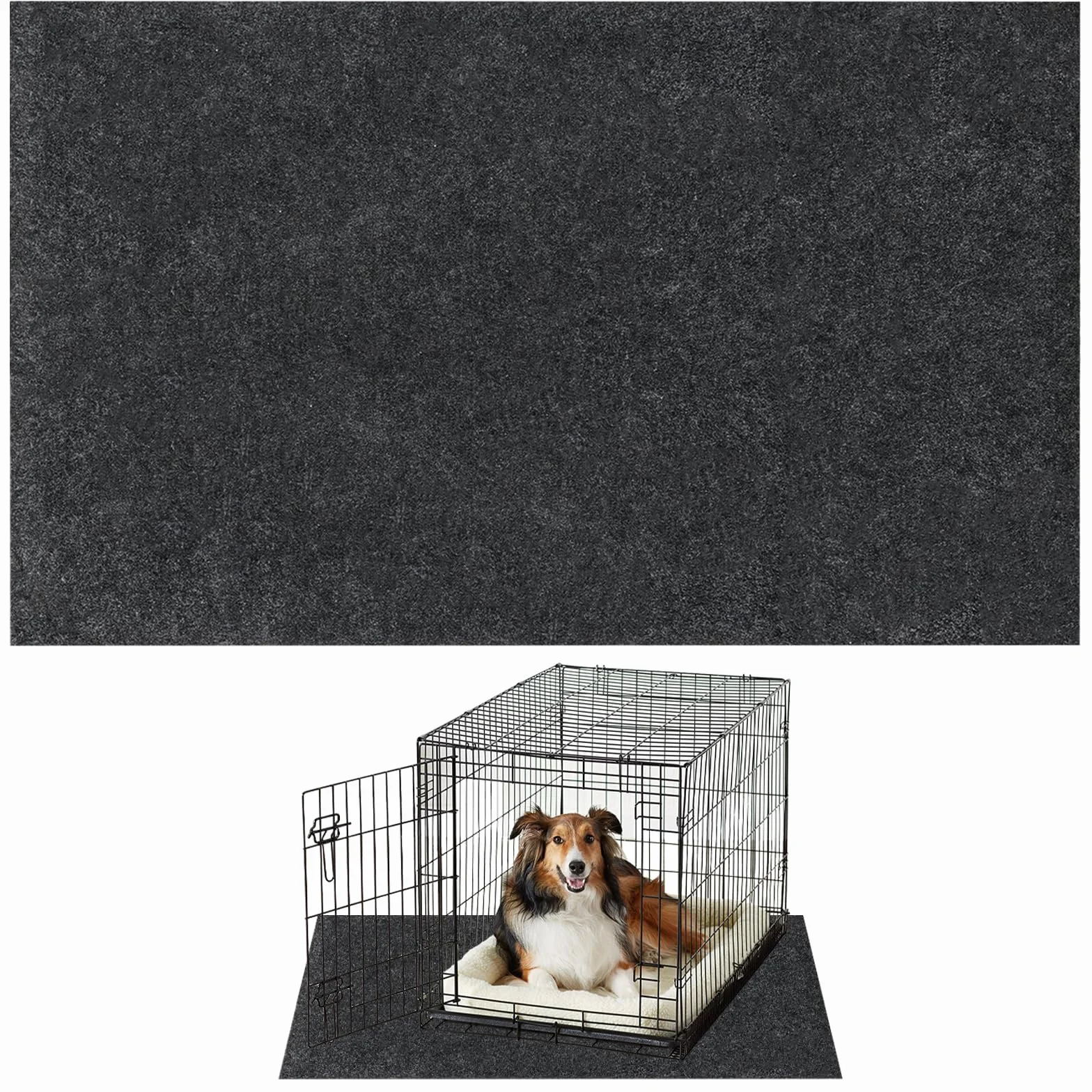Tapis antidérapant imperméable pour chien 74 x 120 cm protection sol niche chenil