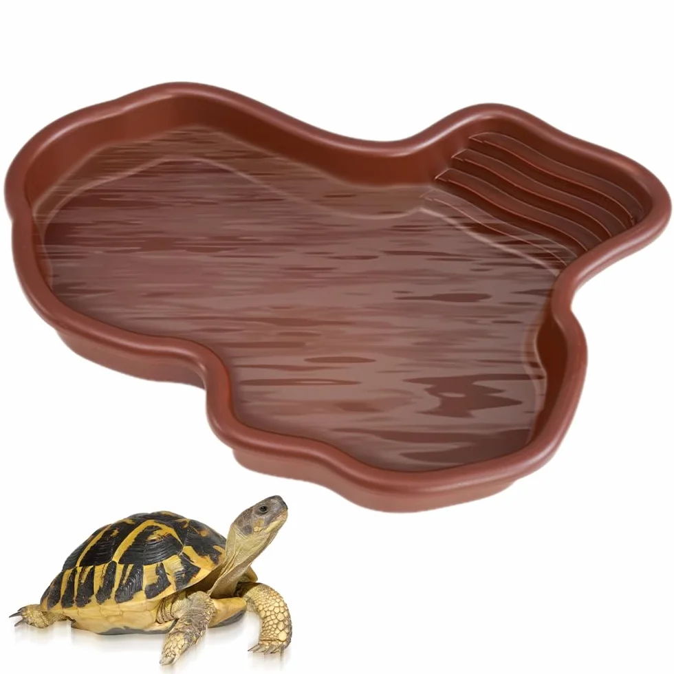 Grand Bol d'Eau et de Nourriture pour Reptiles, Gamelle Reptile Accessoire Terrarium pour Tortue et Lézard