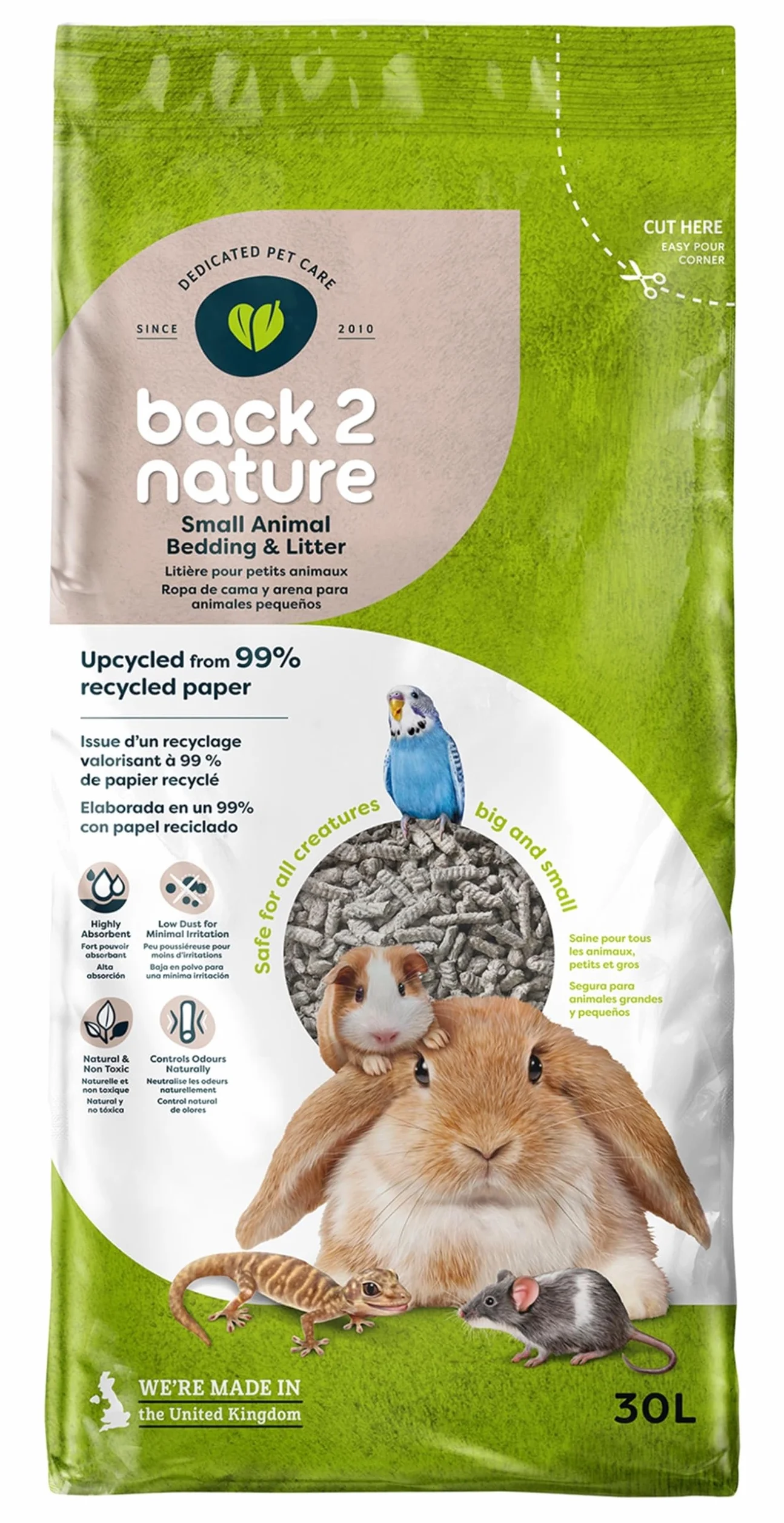 Back-2-Nature Couchage pour Petit Animal 30 L