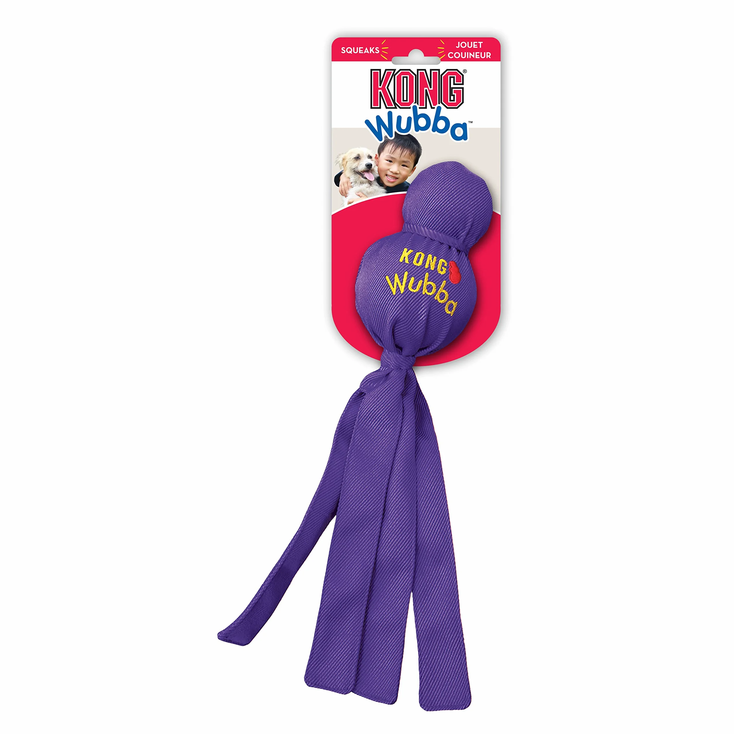 KONG Wubba - Jouet pour Chien pour Tir À La Corde Et Récupération - Fournitures pour Jeux De Chiot Et Chien - pour Grands Chiens