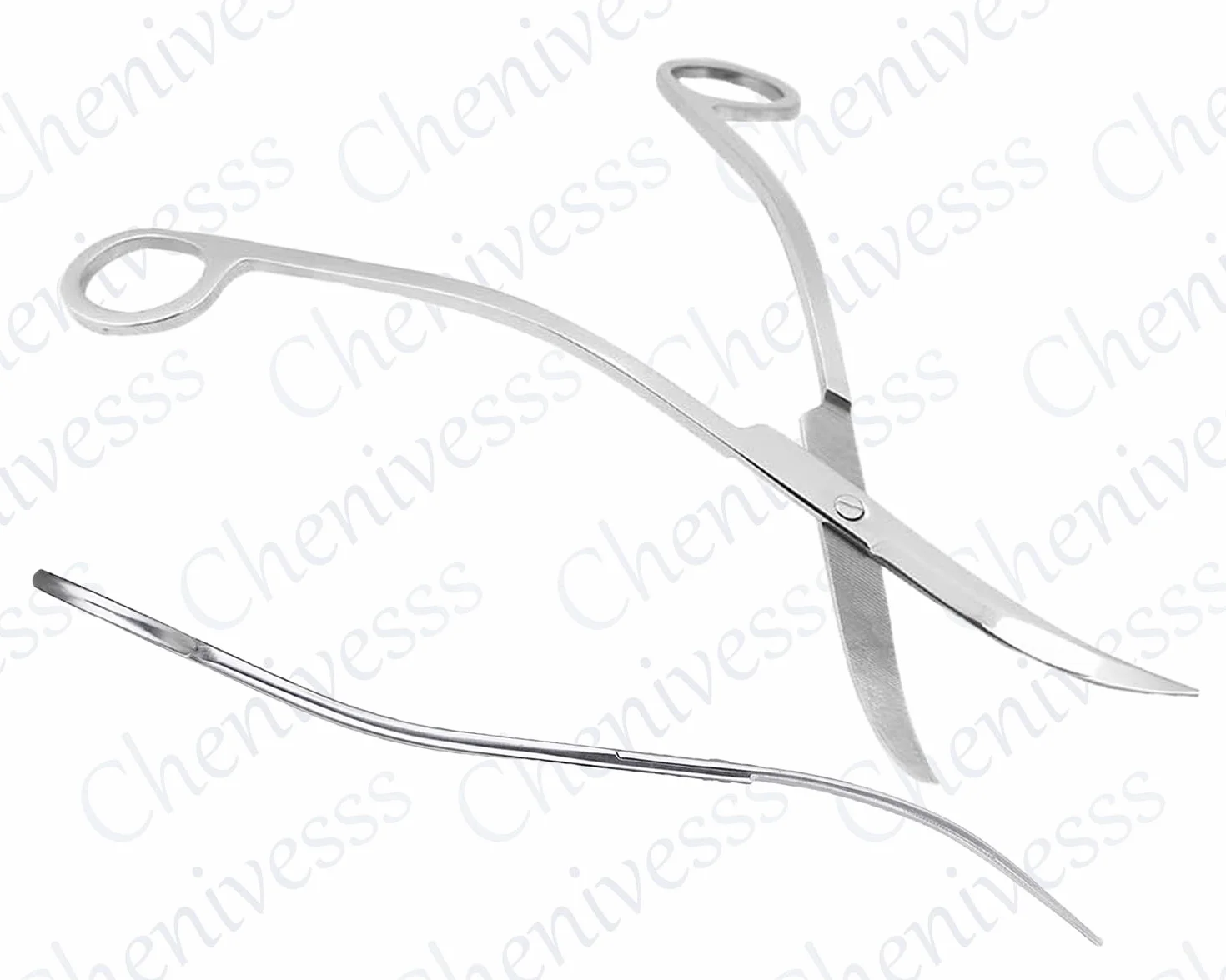 Ciseaux Aquarium Professionnel 25 cm Acier Inoxydable Pointe Courbe pour Réservoir