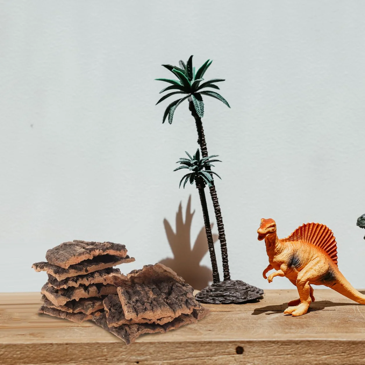 POPETPOP Lot de 10 Décors en Écorce d'arbre pour Terrarium Reptiles Lézards Tortues 3.94x3.54x0.20In