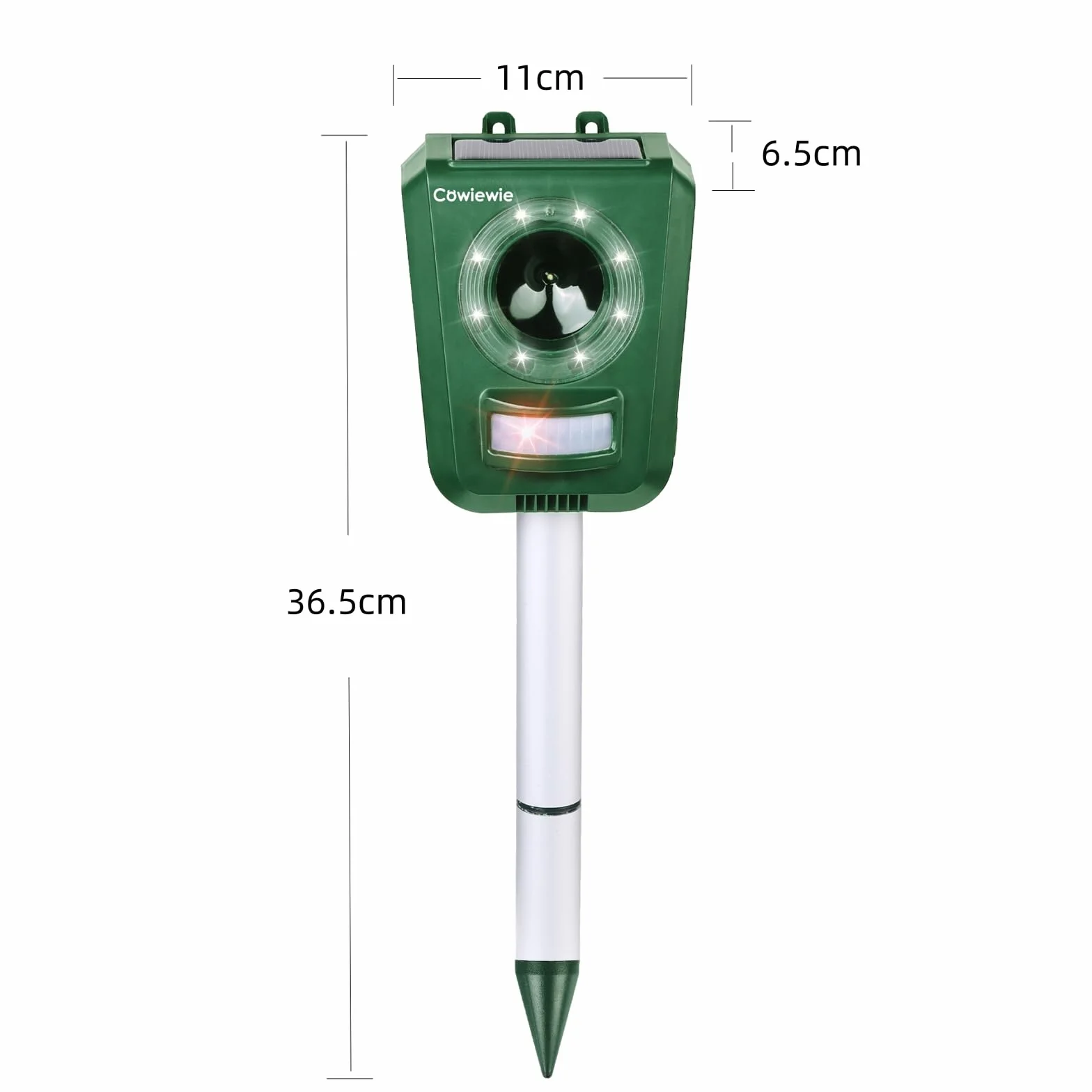 Répulsif pour chat à ultrasons solaire étanche 5 modes contre martres chiens hérons jardin