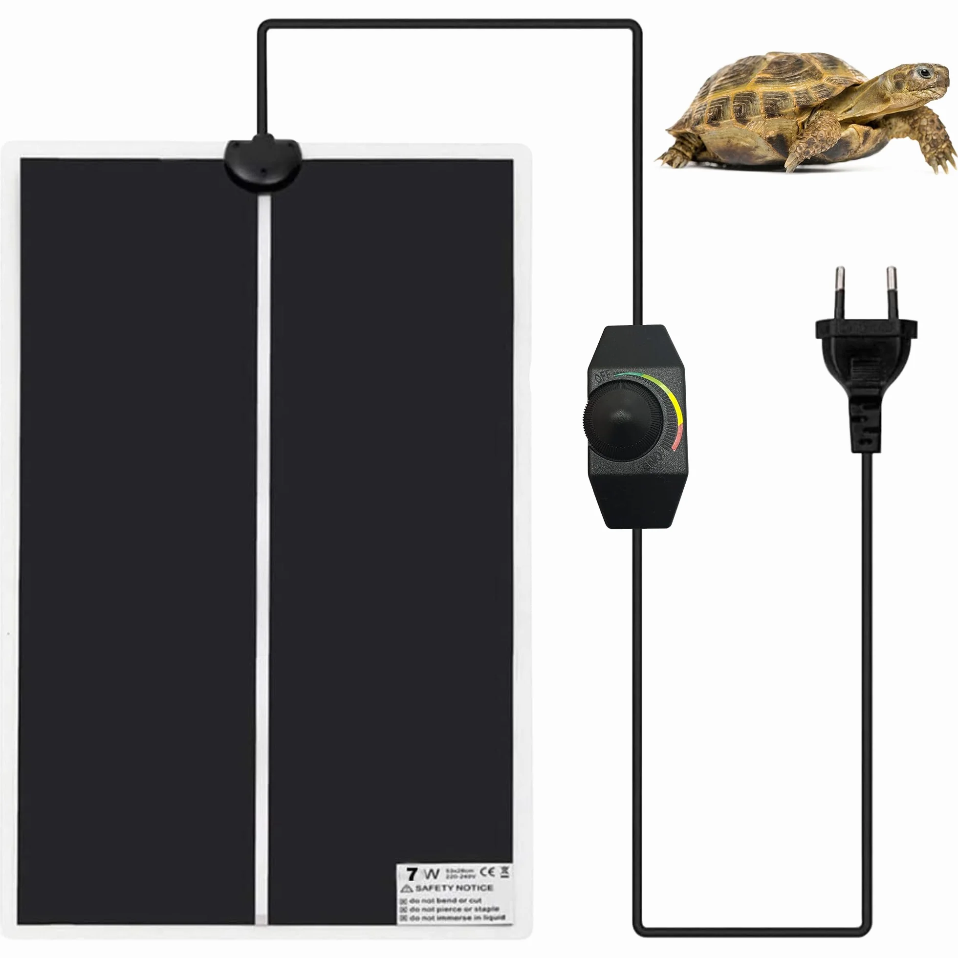 Fallcon Tapis Chauffant Terrarium 7W avec Thermostat - Chauffage pour Reptiles