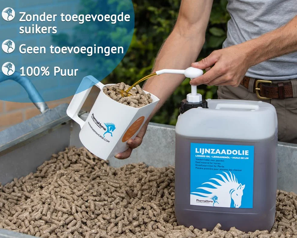 PharmaHorse Huile de Lin Cheval 2.5L Complément Alimentaire Fonction Digestive