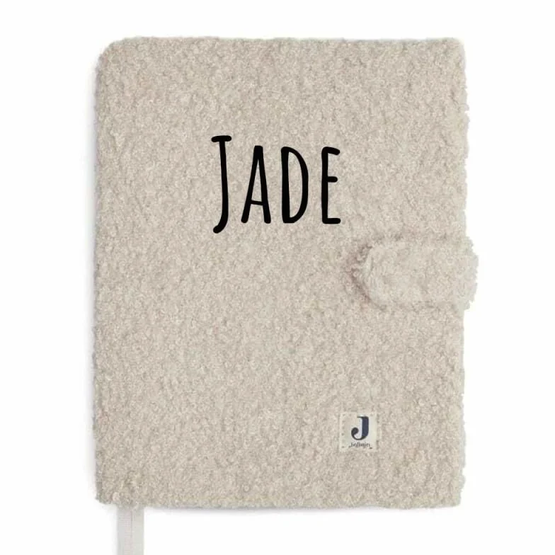 Jollein Protège carnet de santé bouclettes Naturel Personnalisable