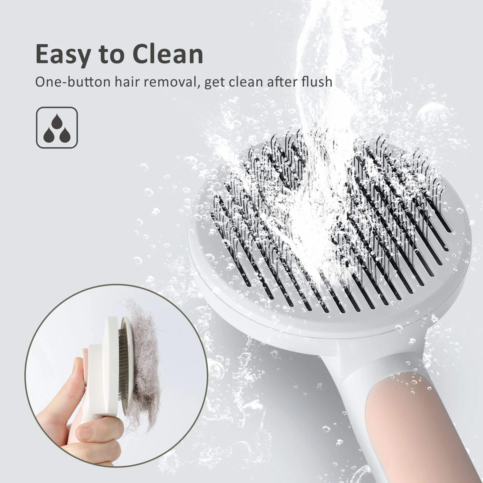 Baytion Brosse Autonettoyante Chiens Chats Long Court Anti-Poil