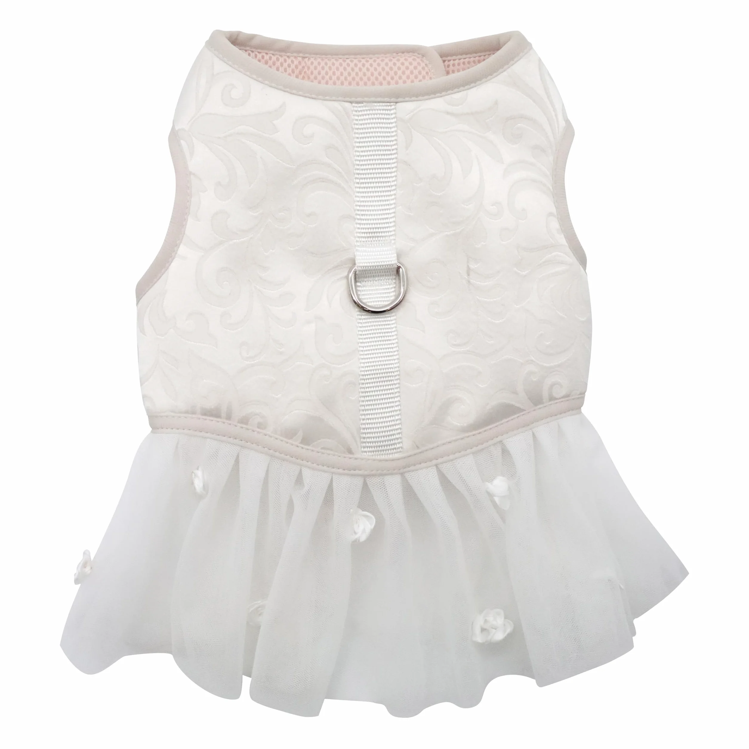 Croci Ceremony Bride Harnais Chien Mariage Robe Tulle Fantaisie damassée réglable M 41-45 cm